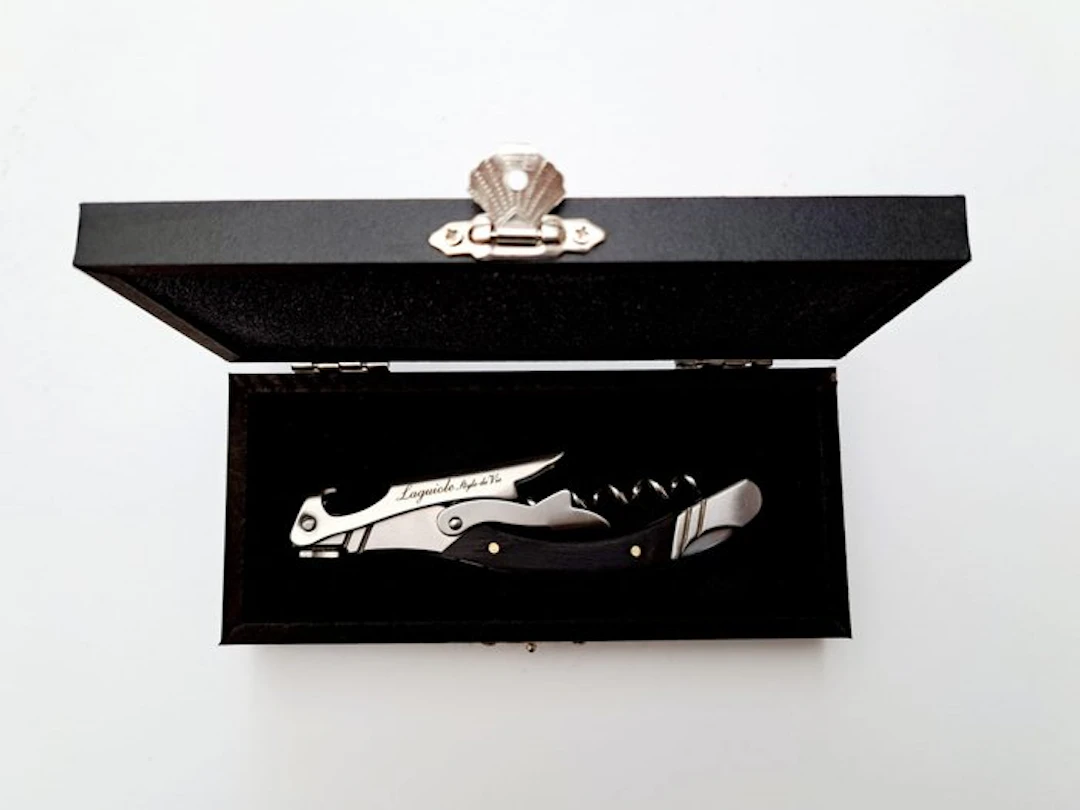 Laguiole - Corkscrew - Black Ebony Wood - style de - Corkscrew - Stainless