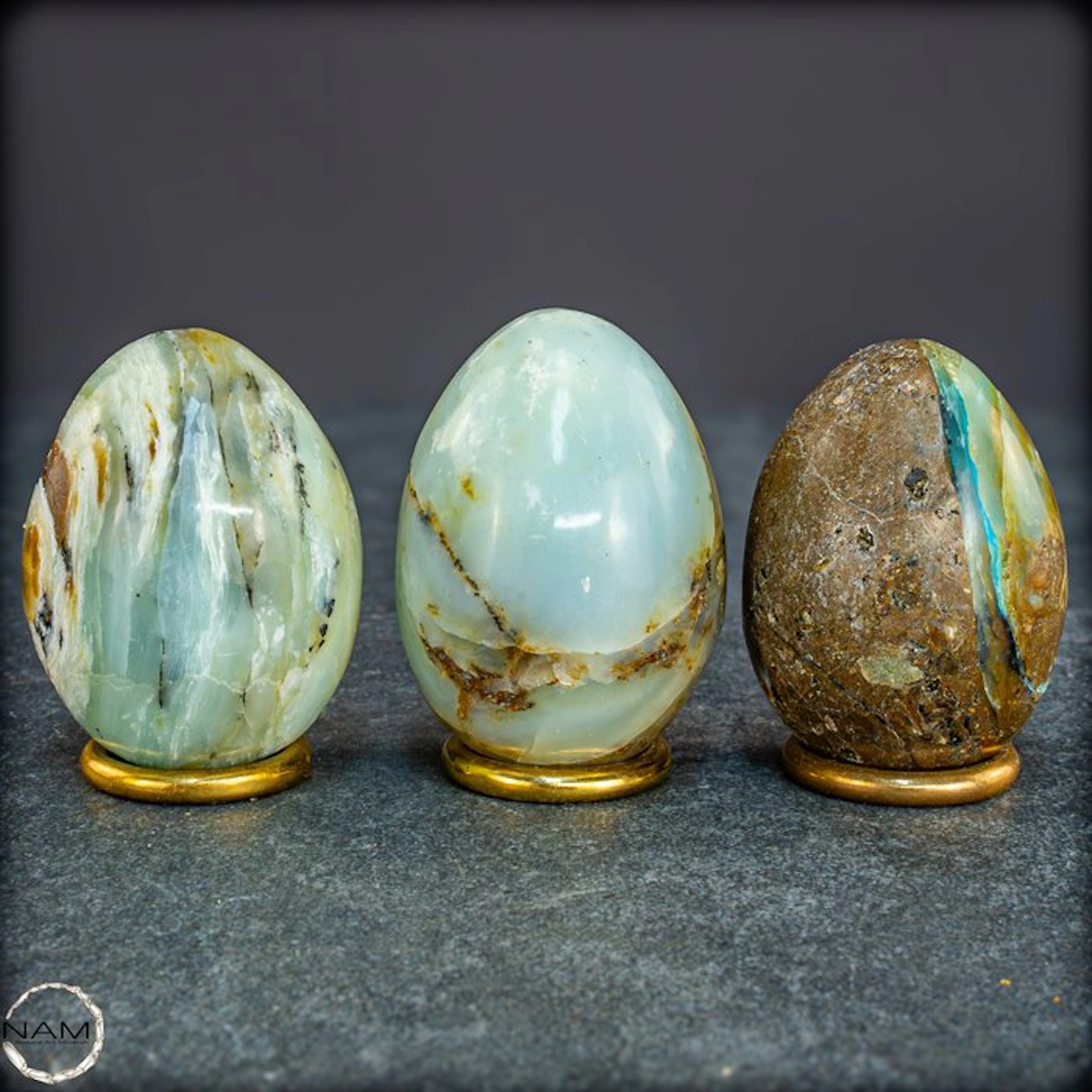 Natural Andenopal eggs with beautiful coloring- 256.22 g - (3)