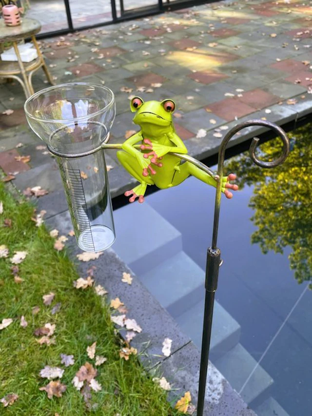 Figure - Regenmeter-Happy frog - 125 cm - Iron