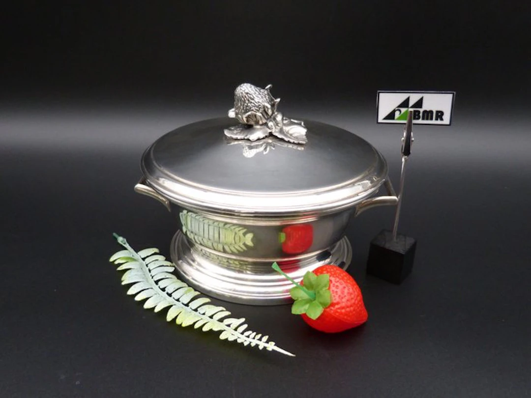 Tureen - .800 silver - Serving bowl Italy