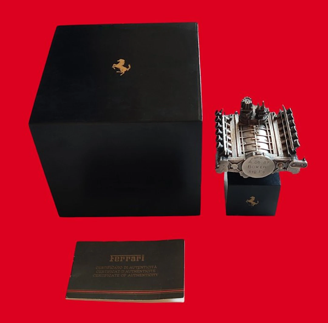Ferrari miniature engine in 925 sterling silver