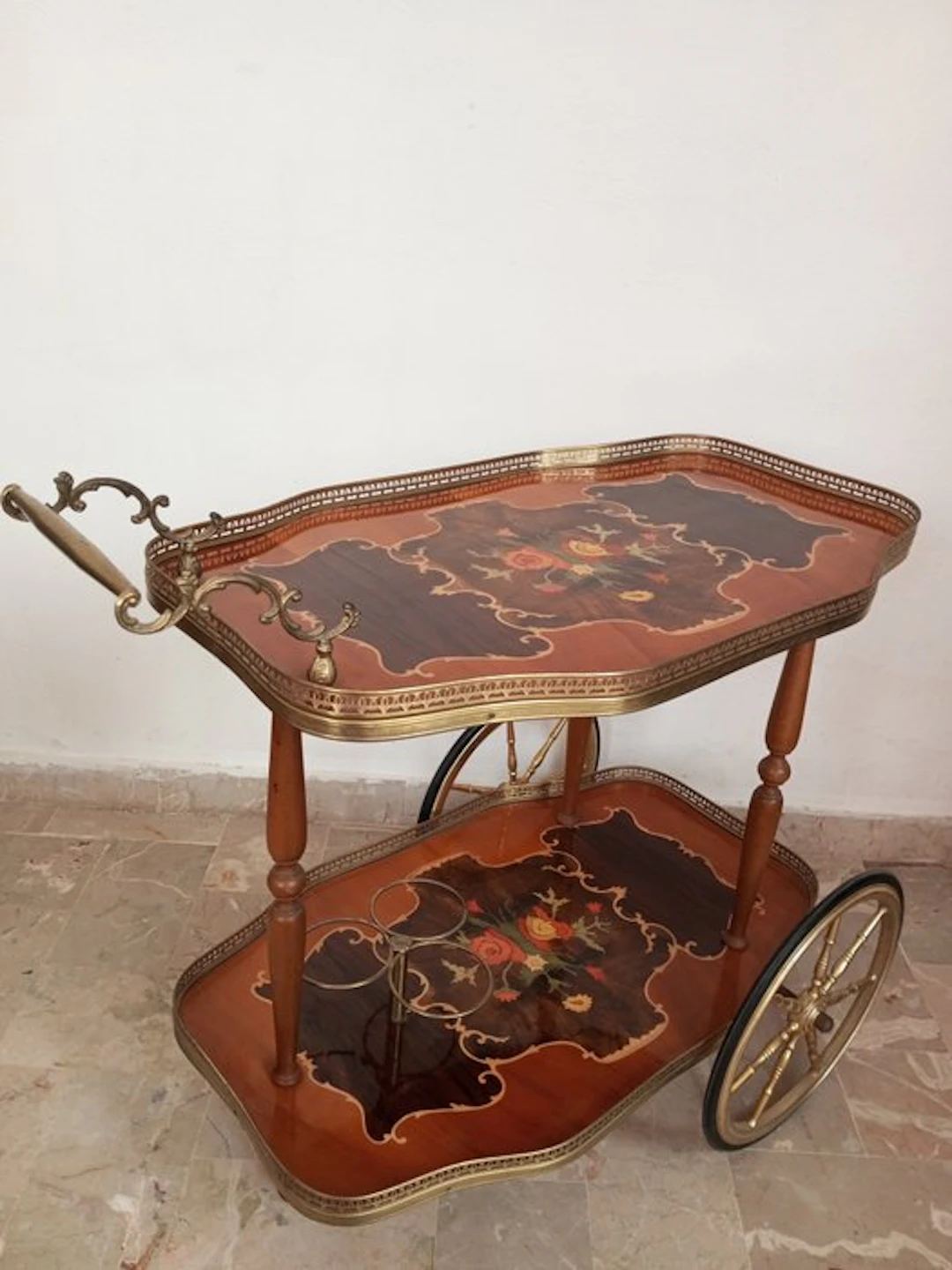 Serving trolley - Wood, Metal - Carrello bar