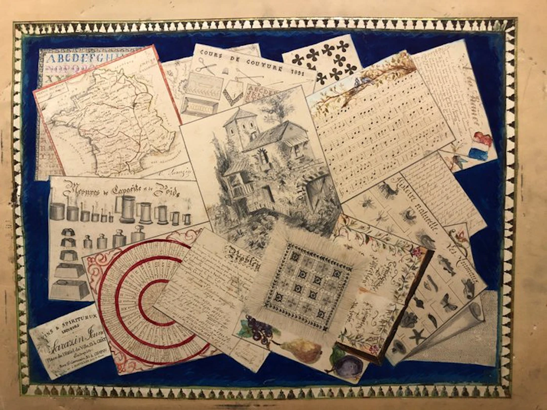 École Française (XIX) - Trompe-l'œil à papiers