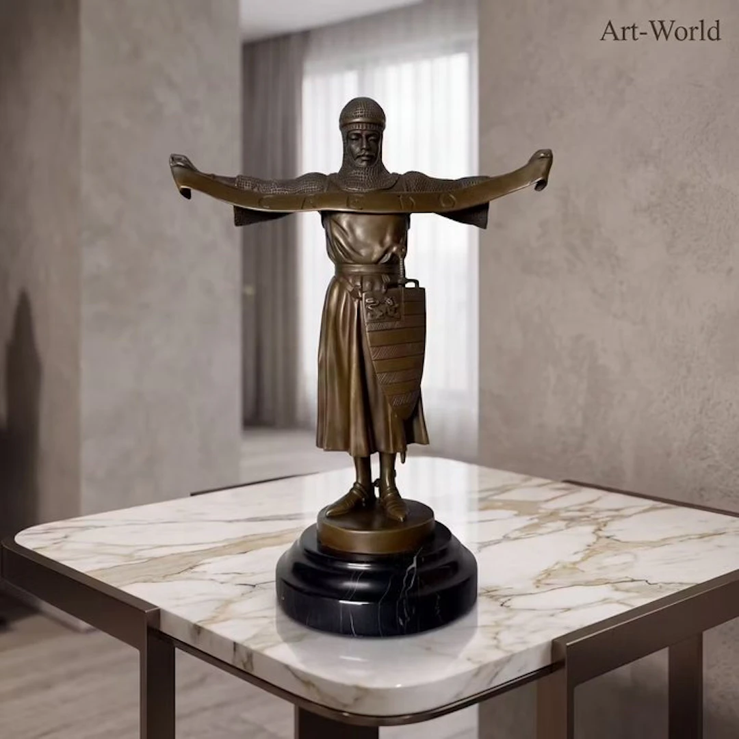 Statue, “Credo” 30 cm Naar: Fremiet - 30 cm - Bronze, Marble