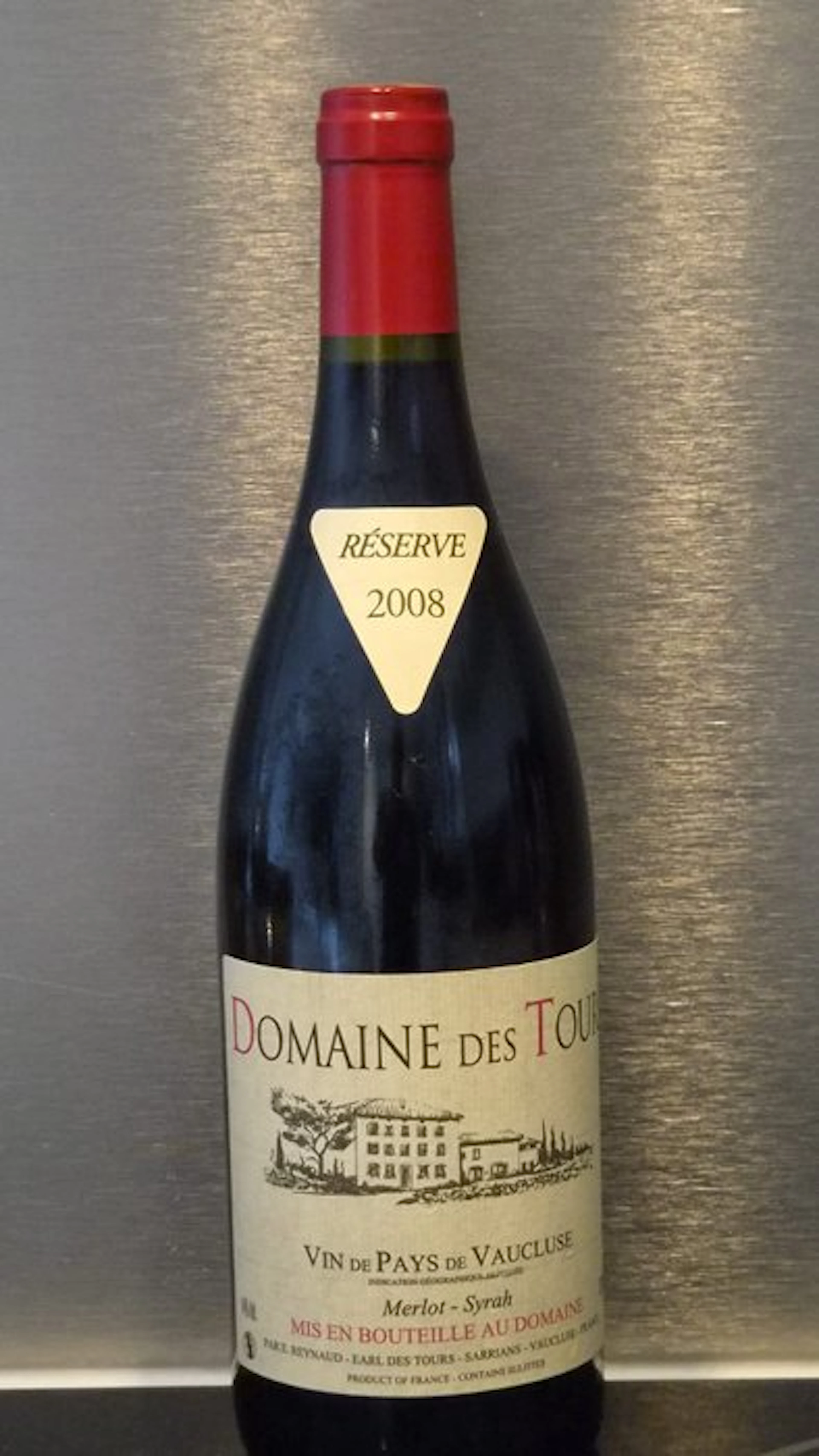 2008 E. Reynaud, Domaine des Tours, Merlot Syrah - Vaucluse - 1 Bottle (0.75L)