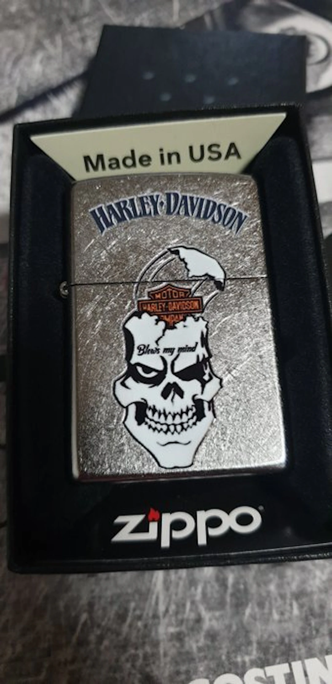 Zippo - Zippo Sturmfeuerzeug Harley Davidson Motor Cycles Skull Totenkopf