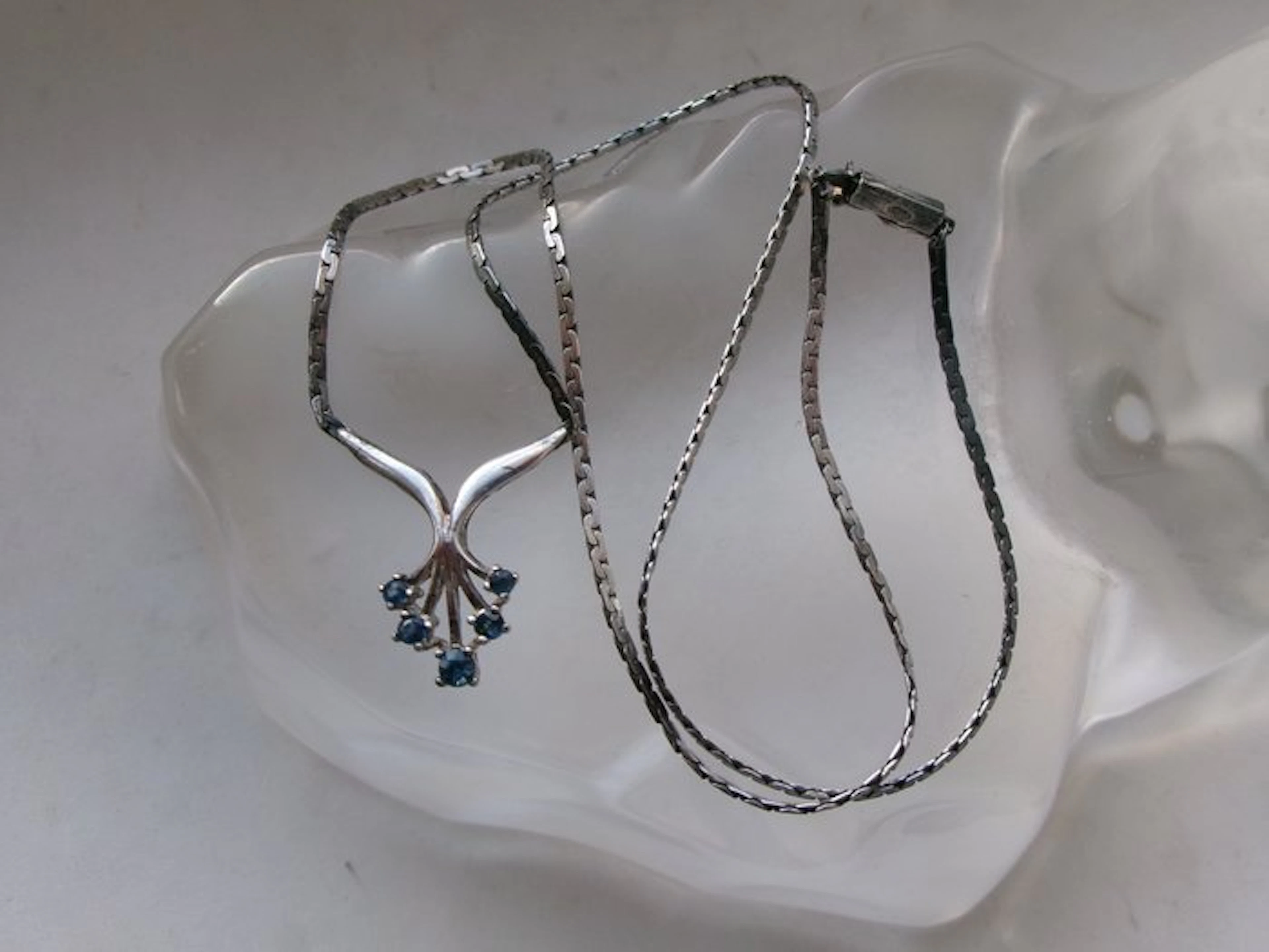 Silver, Topaz - Necklace - Art Nouveau Style