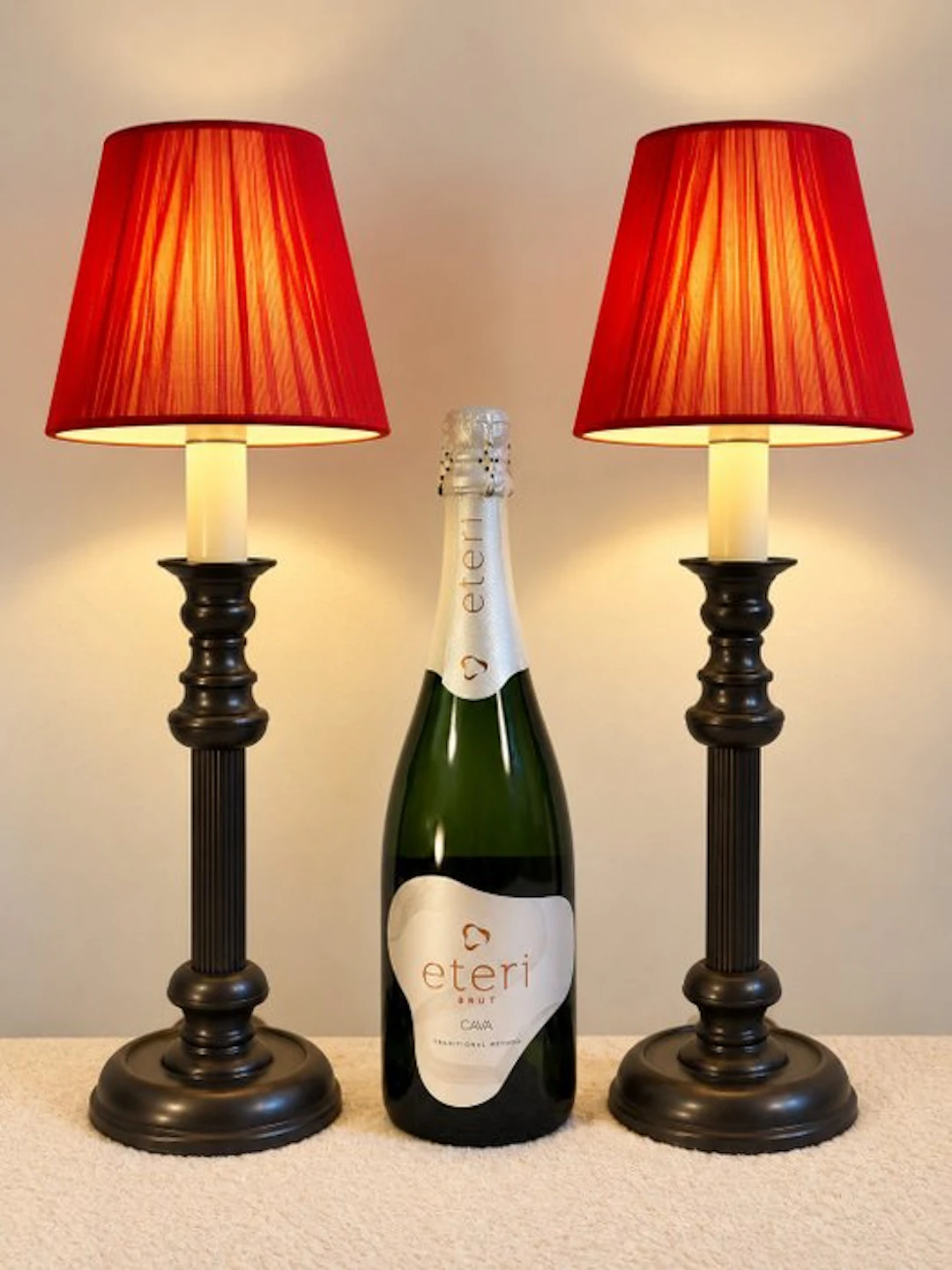 Van de Heg - Table lamp (2) - Metal, Textile