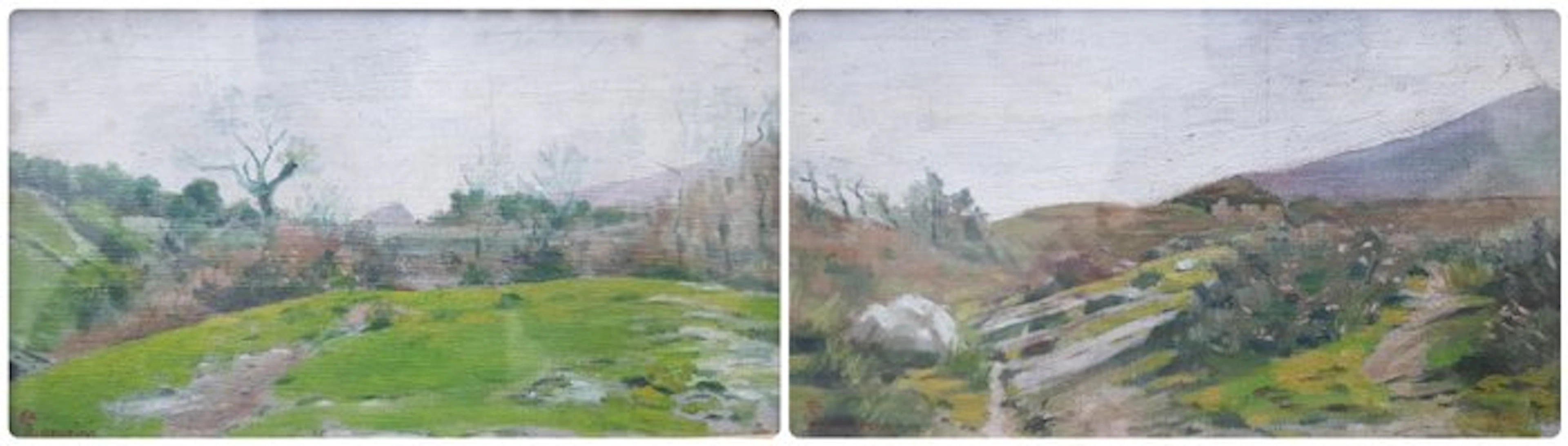 Telemaco Signorini (1835-1901), Attributed to - Two landscapes (2 works)