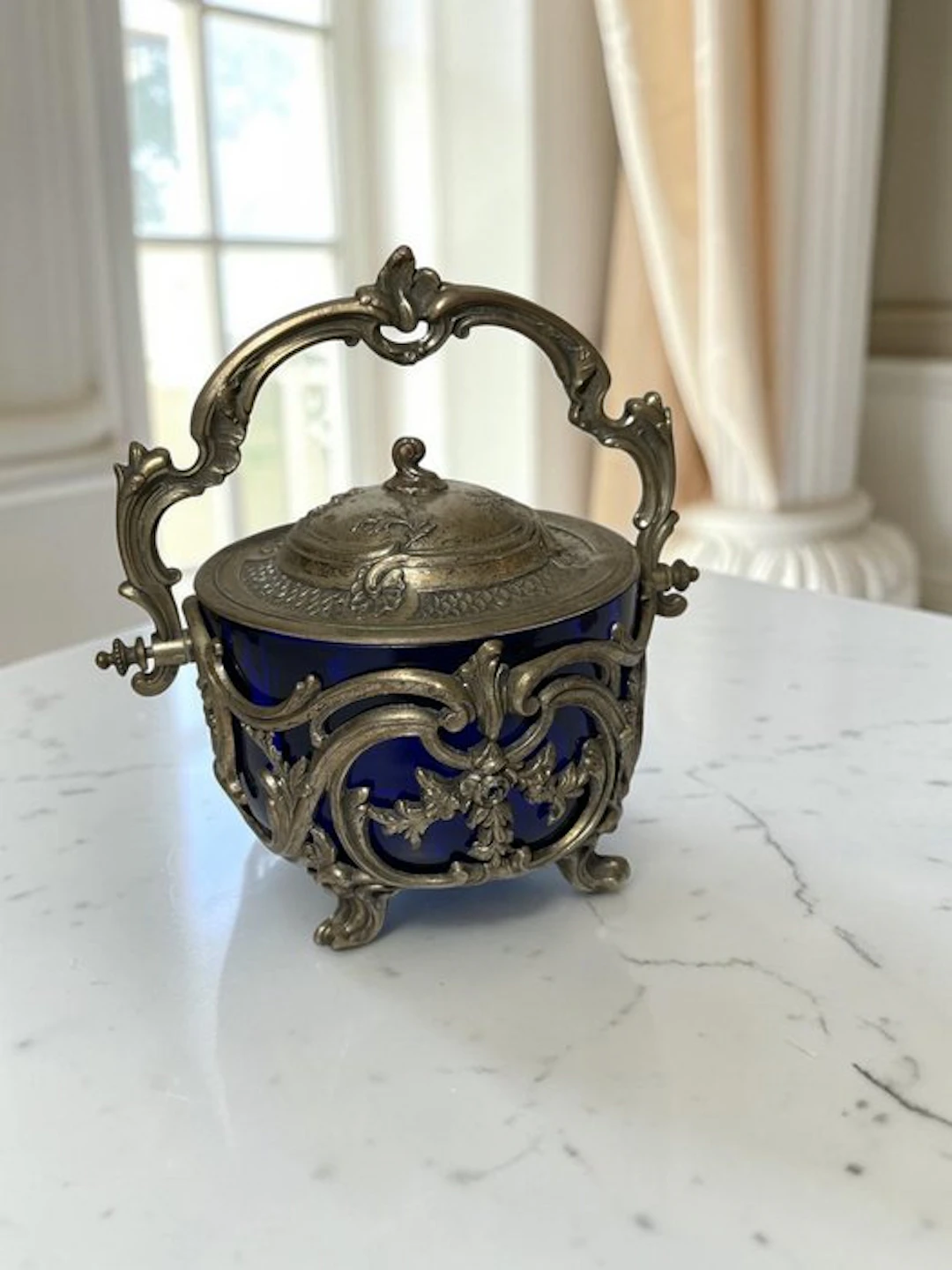 Cookie jar - Glass, Metal