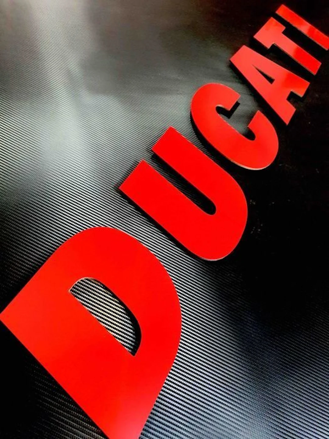Sign - Ducati - Professional wall logo - Aluminium* - Big Size 160/180 cm