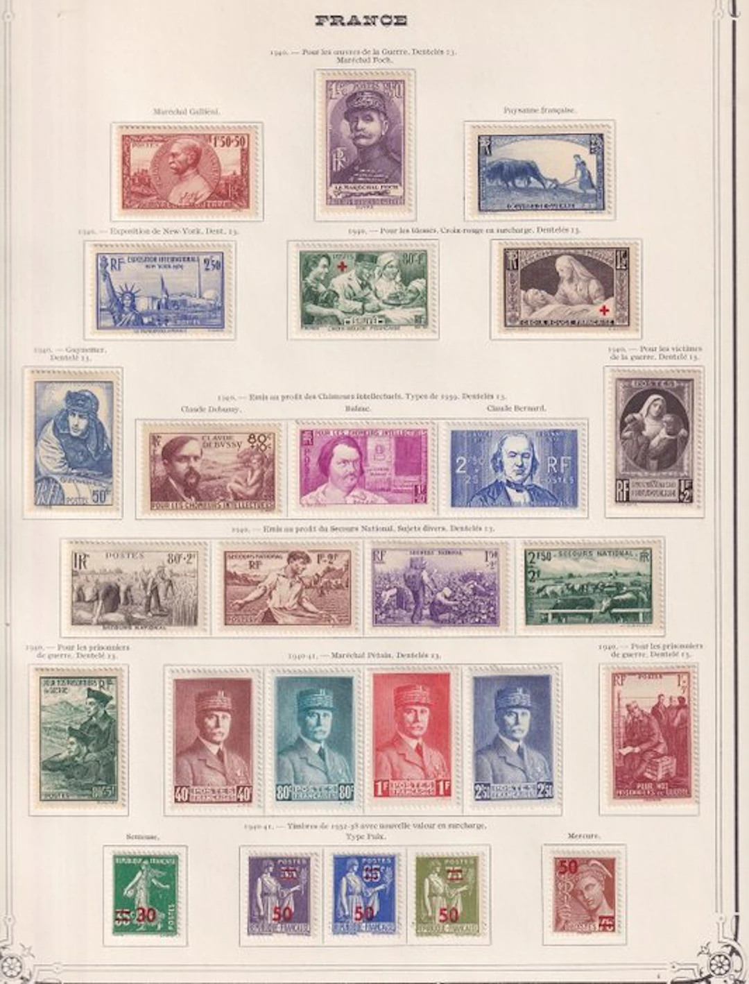 France 1940/1964 - superbe collection de timbres
