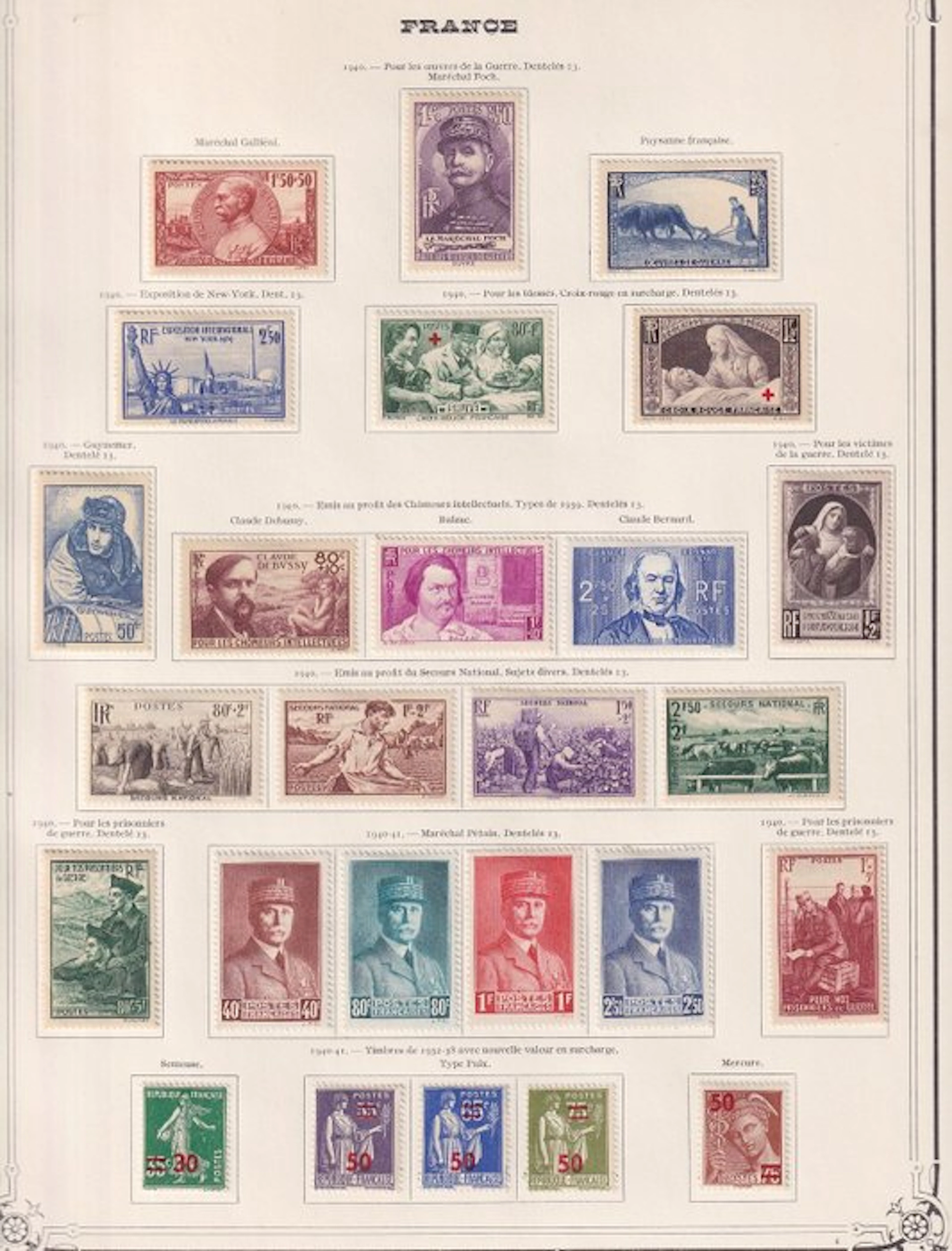 France 1940/1964 - superbe collection de timbres