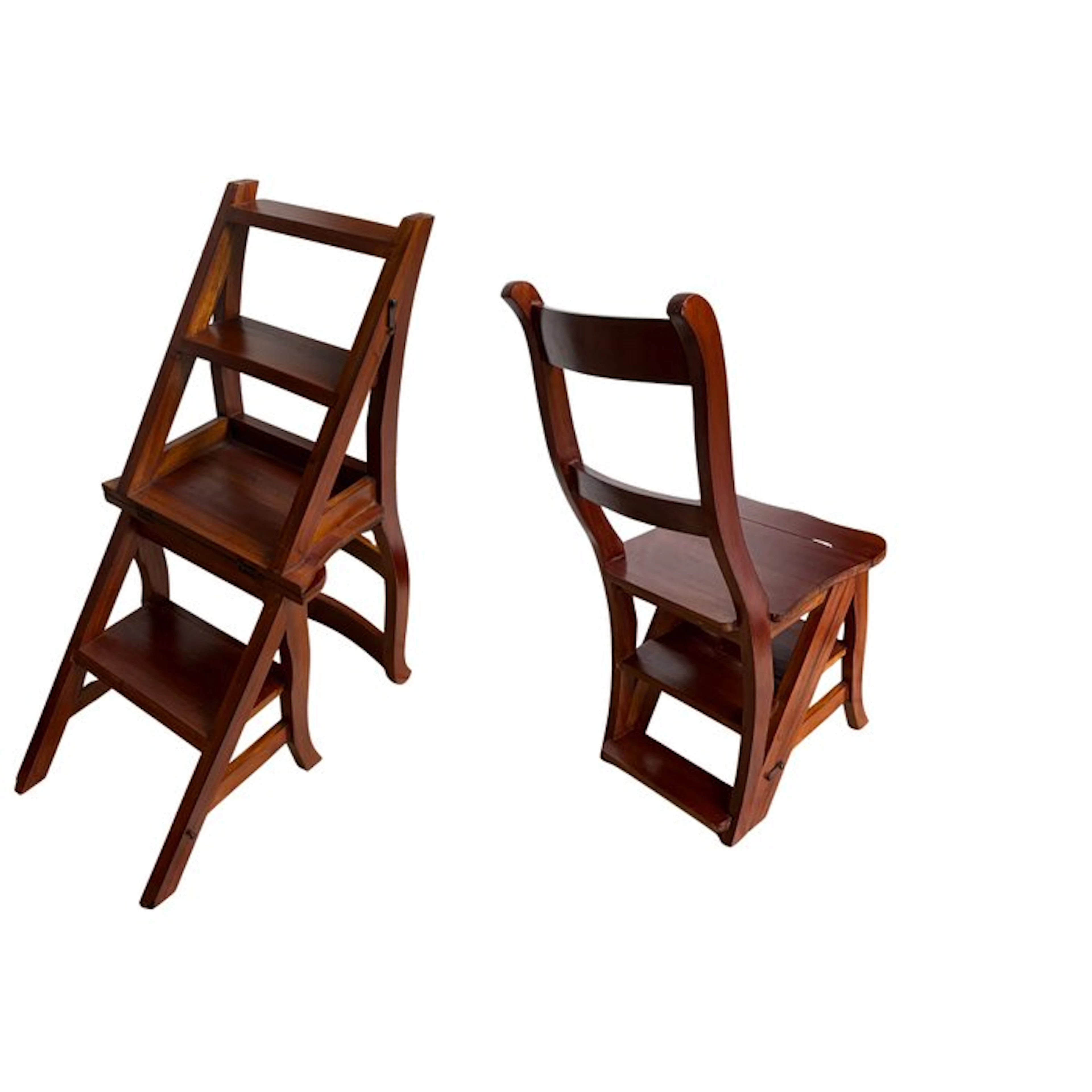 Steps - Teak - Library steps / chair
