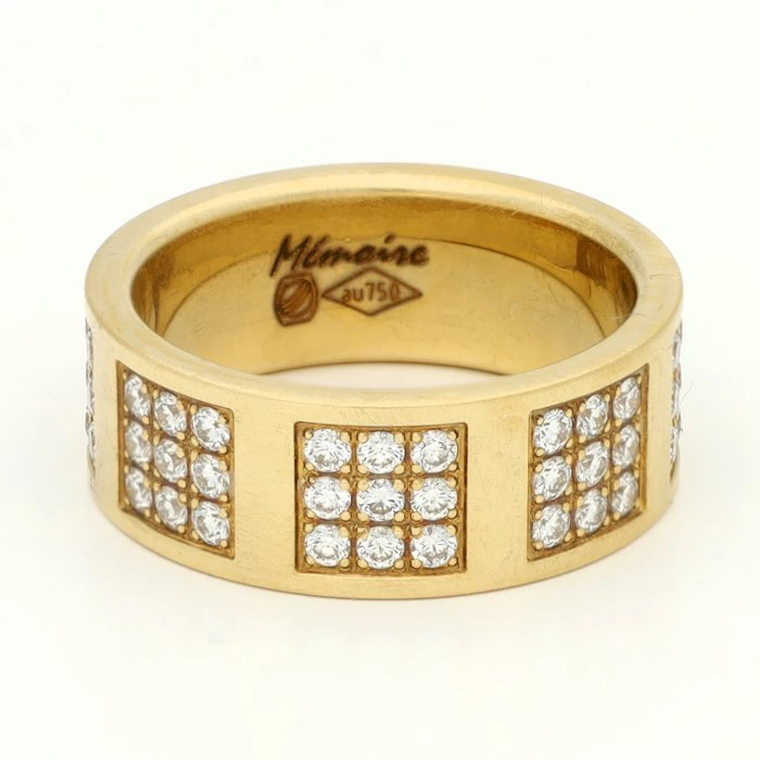 Ring - 18 kt. Yellow gold Diamond (Natural) - Memory