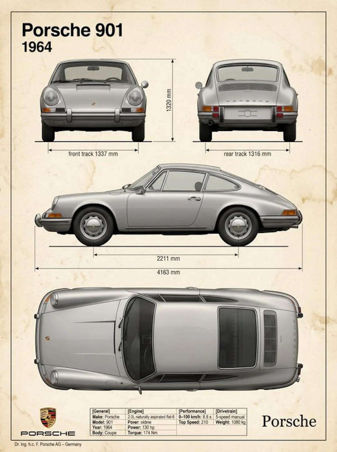 Shmidt.Art - Porsche - Porsche 901 - 1960s