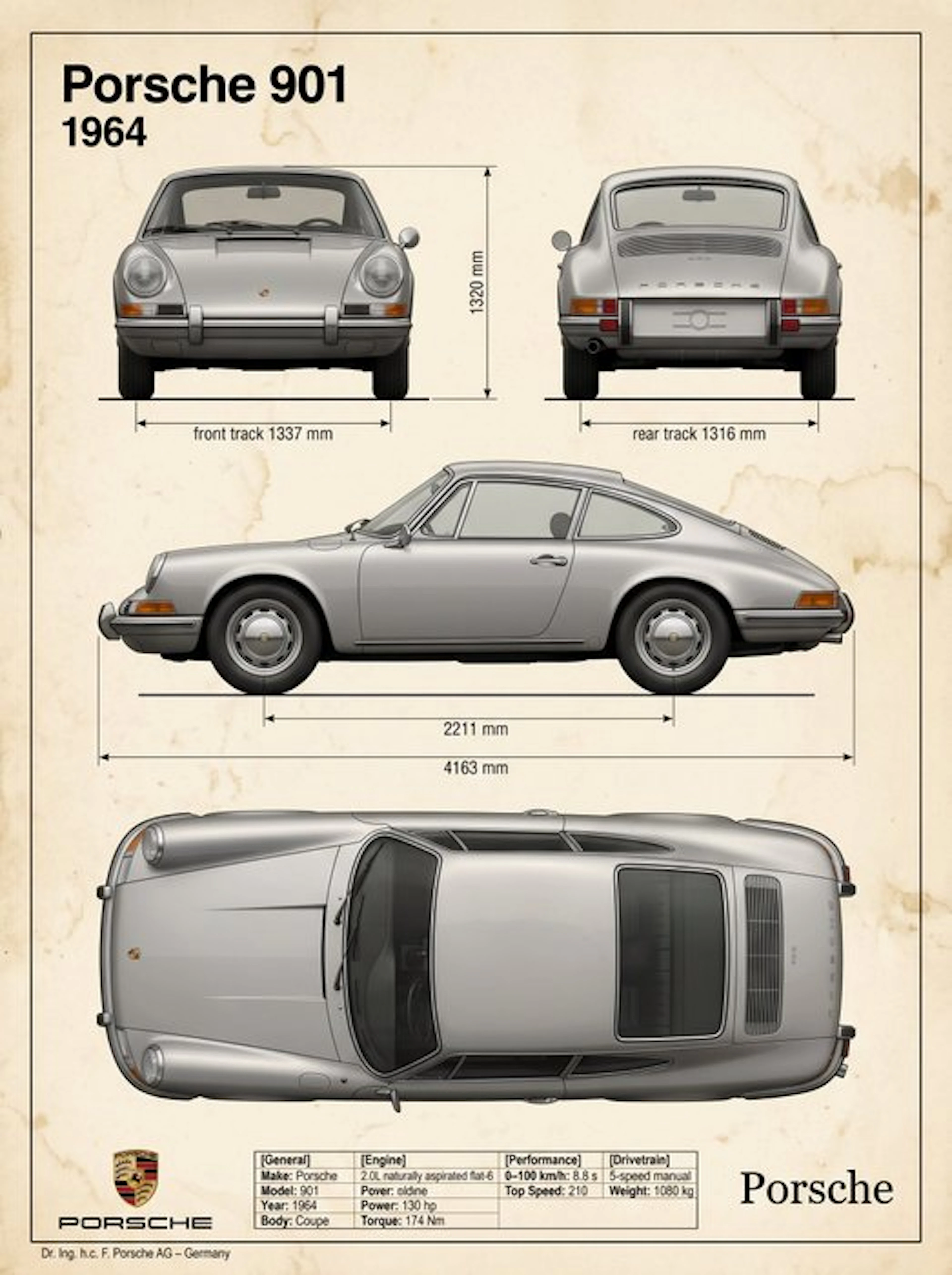 Shmidt.Art - Porsche - Porsche 901 - 1960s