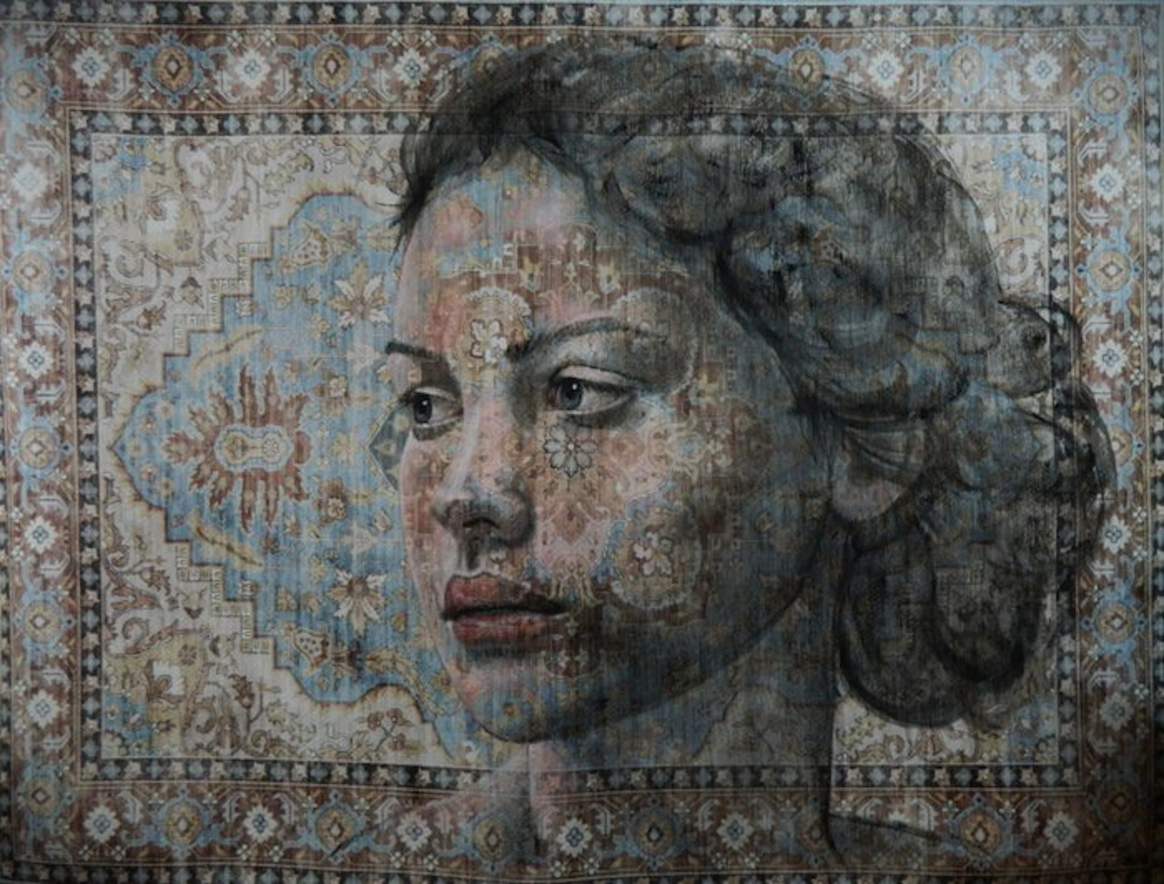 Jacqueline Klein Breteler - "Uspoken."-painting on a carpet-XXL