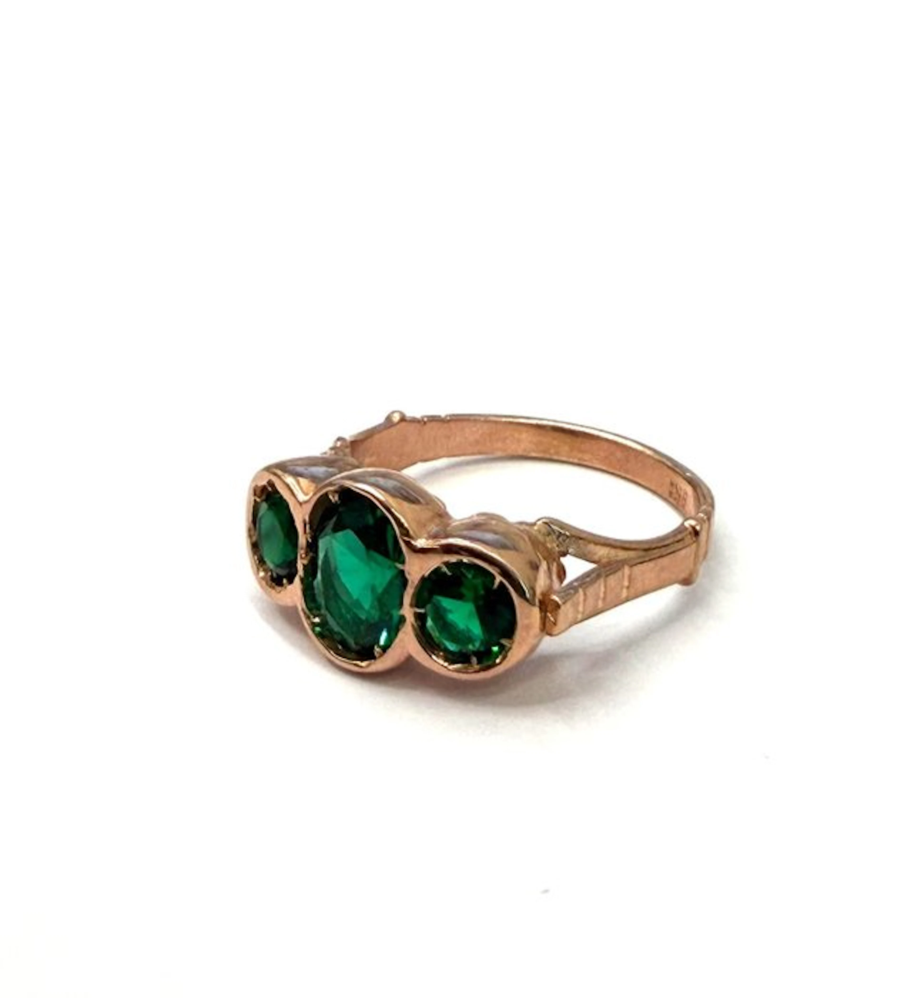 No reserve price - Ring - 9 kt. Rose gold, Silver Spinel
