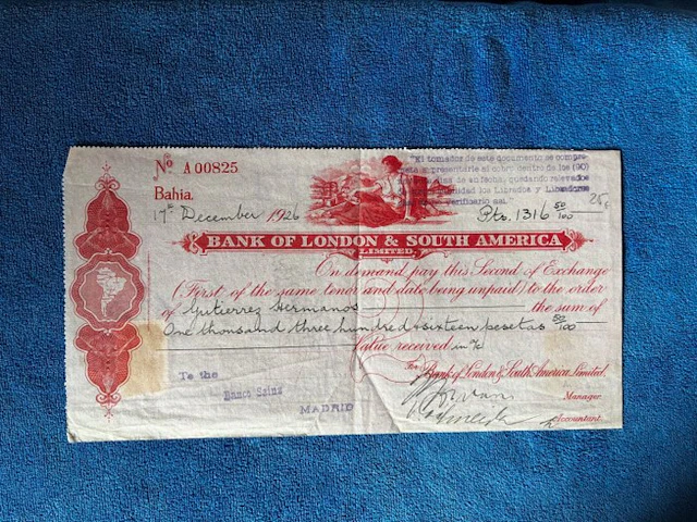 Brazil. 1 x 1316.50 pesetas 1926