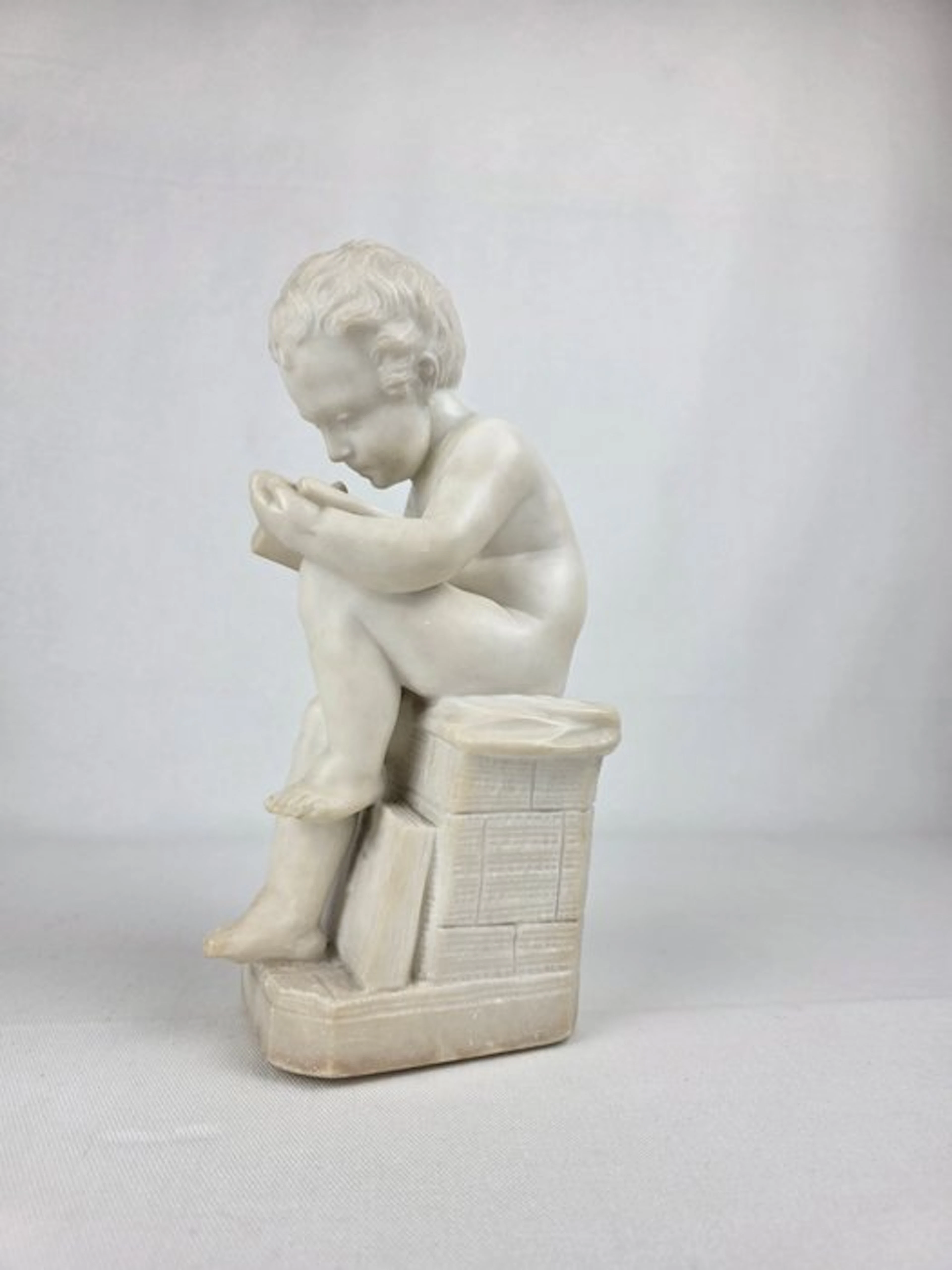 Sculpture, After Canova, Bambino Scrivente - 27 cm - Marble
