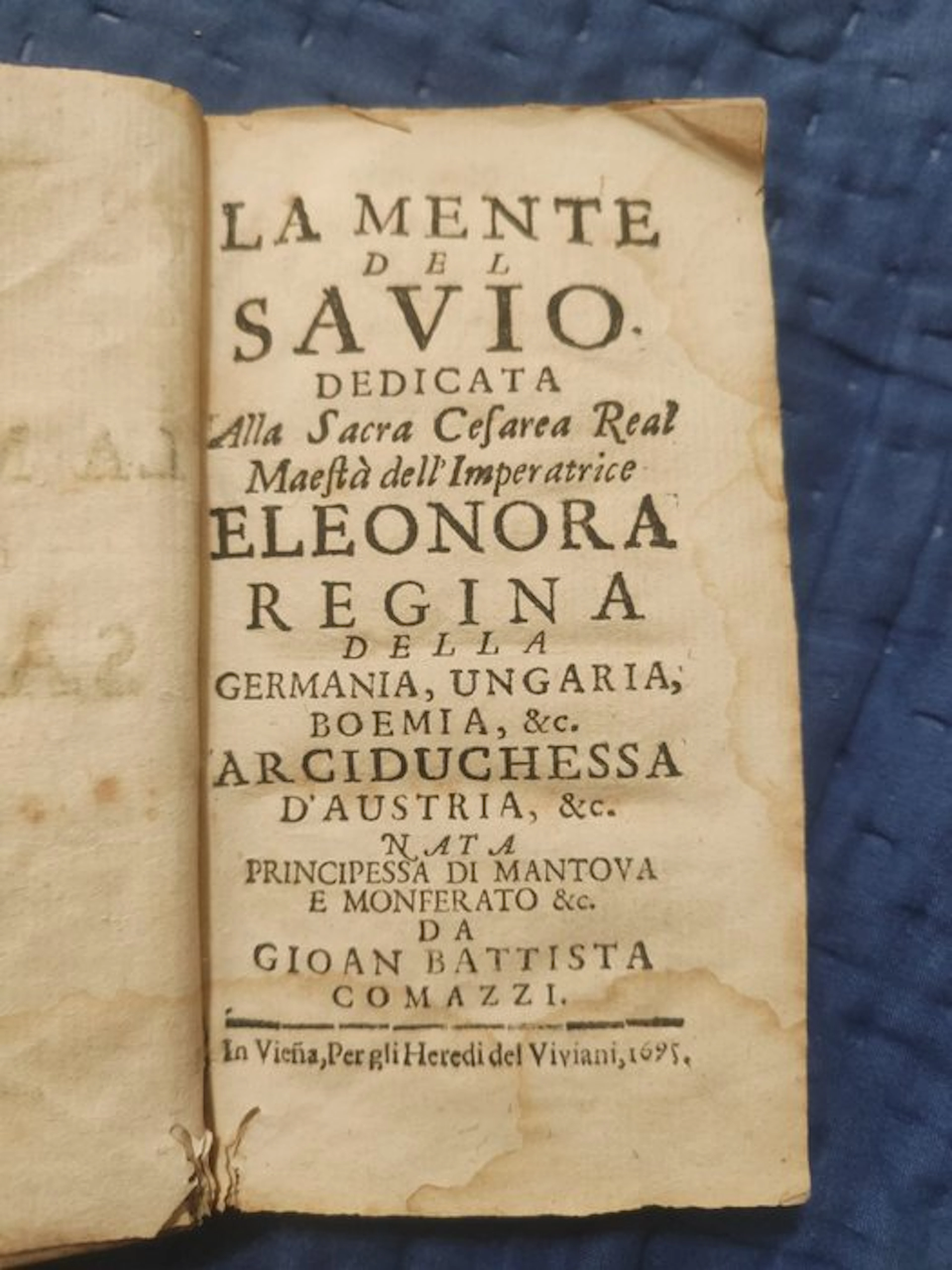 Giovanni Battista Comazzi - La mente del savio - Prima edizione - 1695