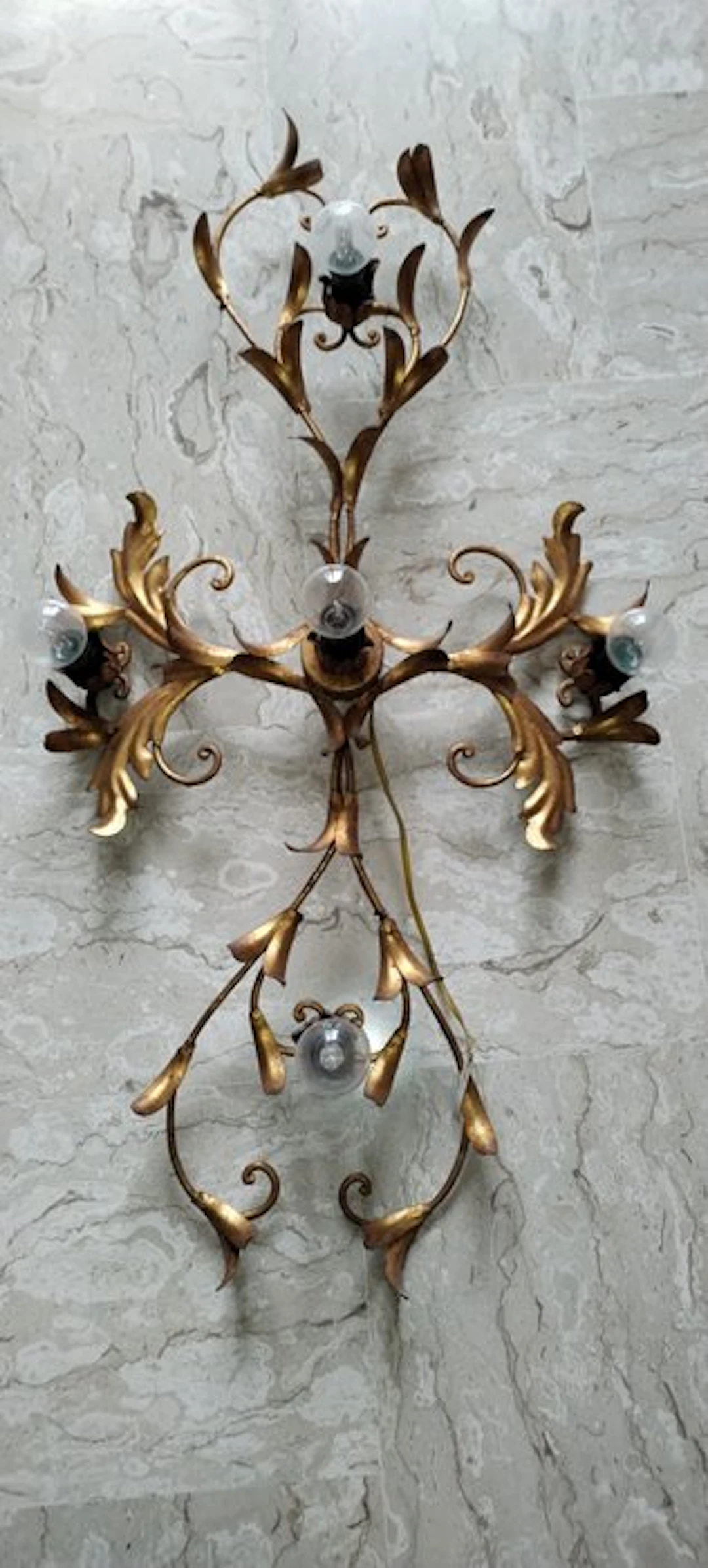 Chandelier - Metal, Gold plated