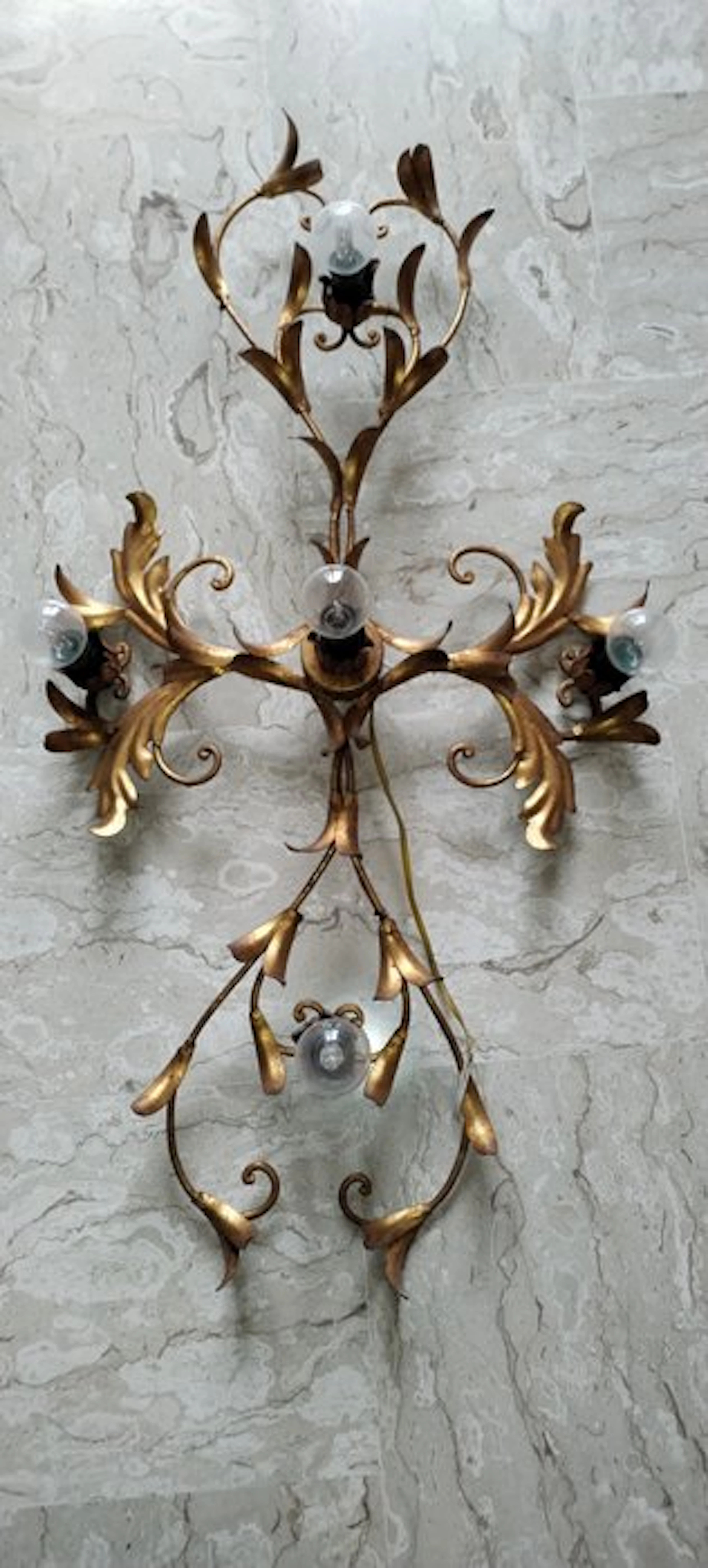 Chandelier - Metal, Gold plated