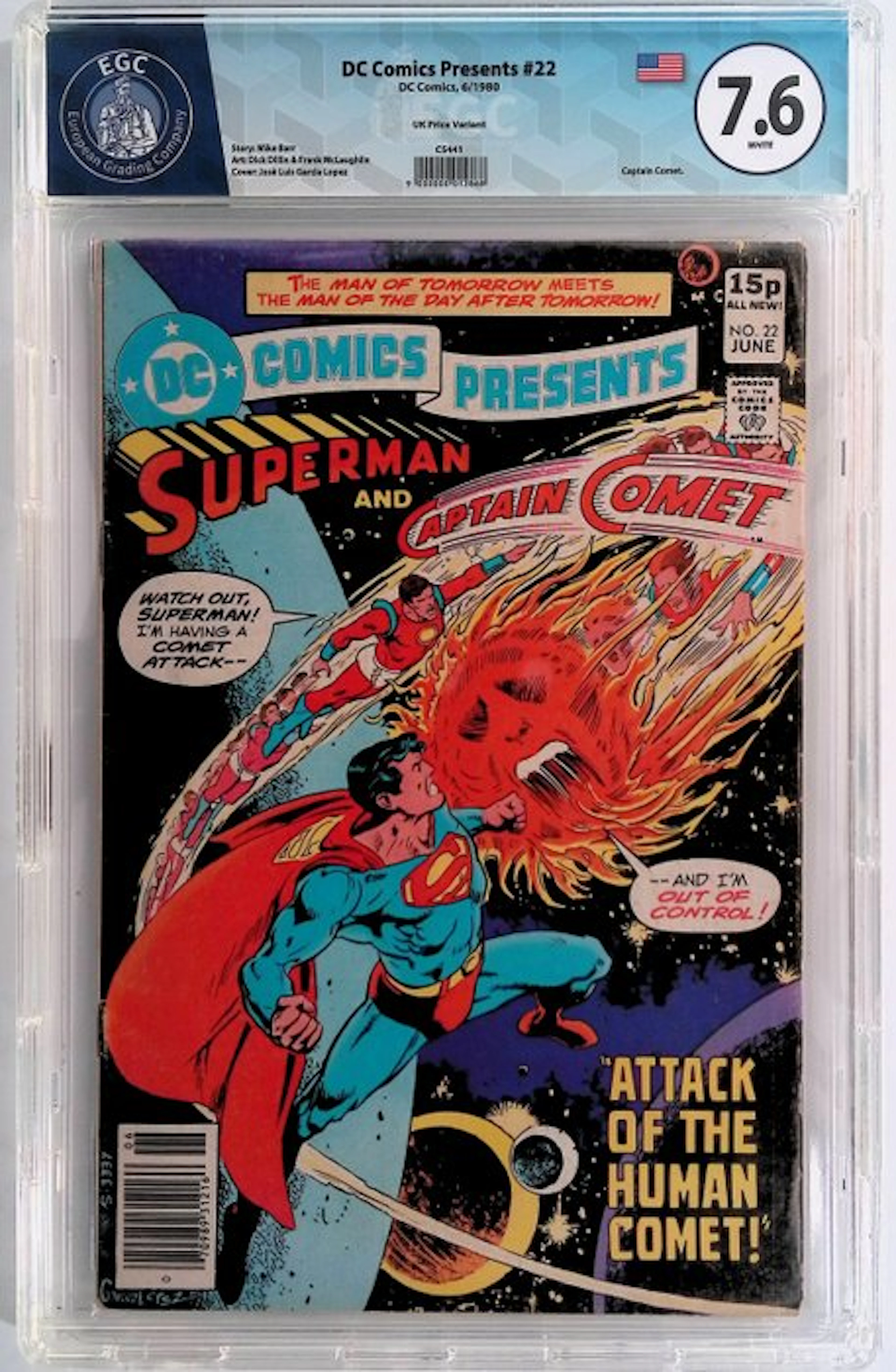 DC Comics Presents #22 - UK Price Variant - EGC 7.6 - 1...