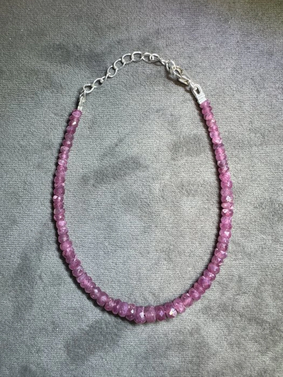 Faceted Ruby Bracelet + 925 Silver - 30.05 carats Jewellery- 6.01 g