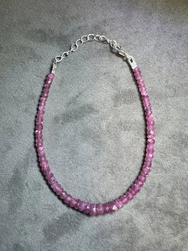 Faceted Ruby Bracelet + 925 Silver - 30.05 carats Jewellery- 6.01 g
