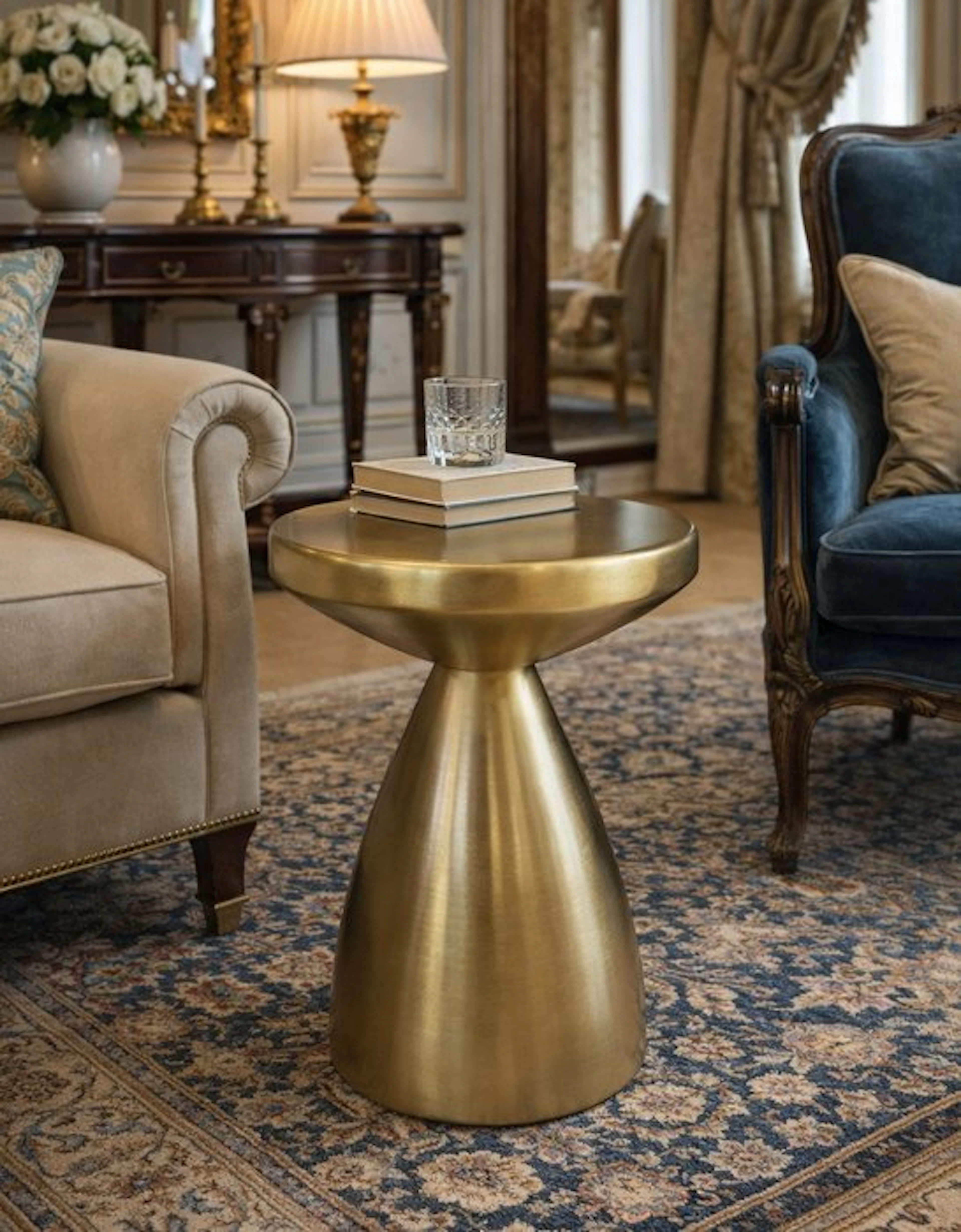 Side table - Metal - Vintage Gold