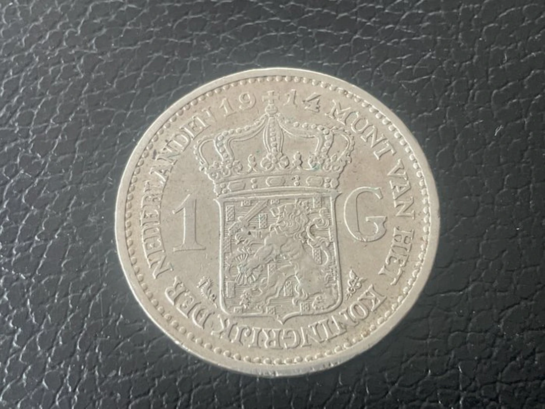 Netherlands. Wilhelmina. 1 Gulden 1914 (No reserve price)