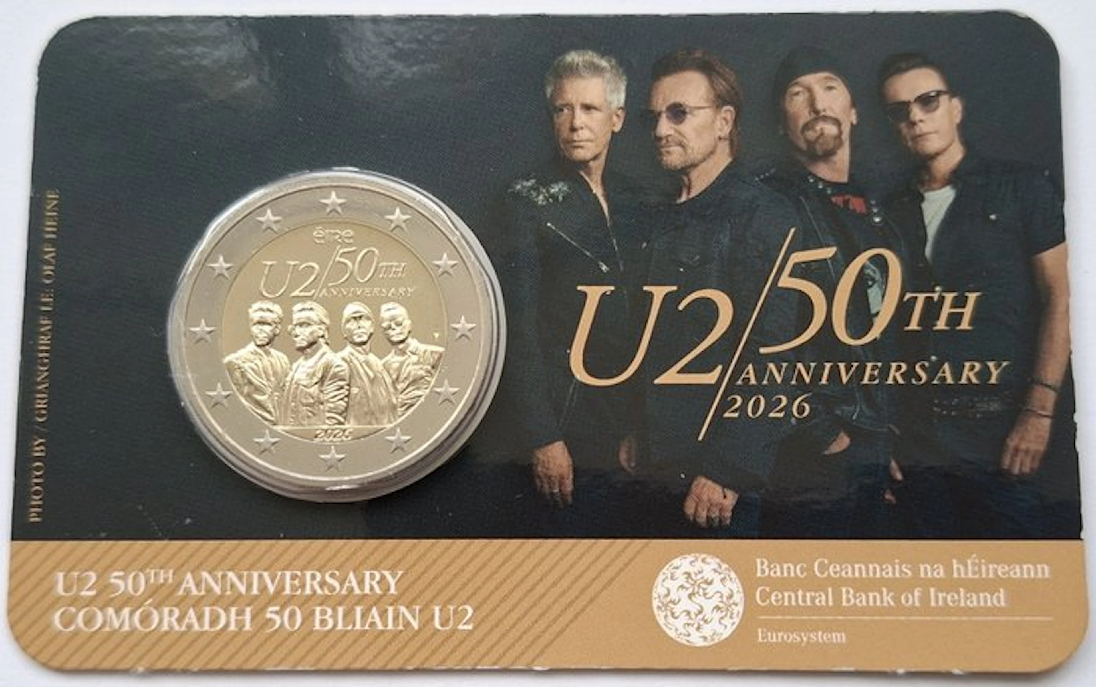 Ireland. 2 Euro 2026 "U2" (1 coincard) (No reserve price)