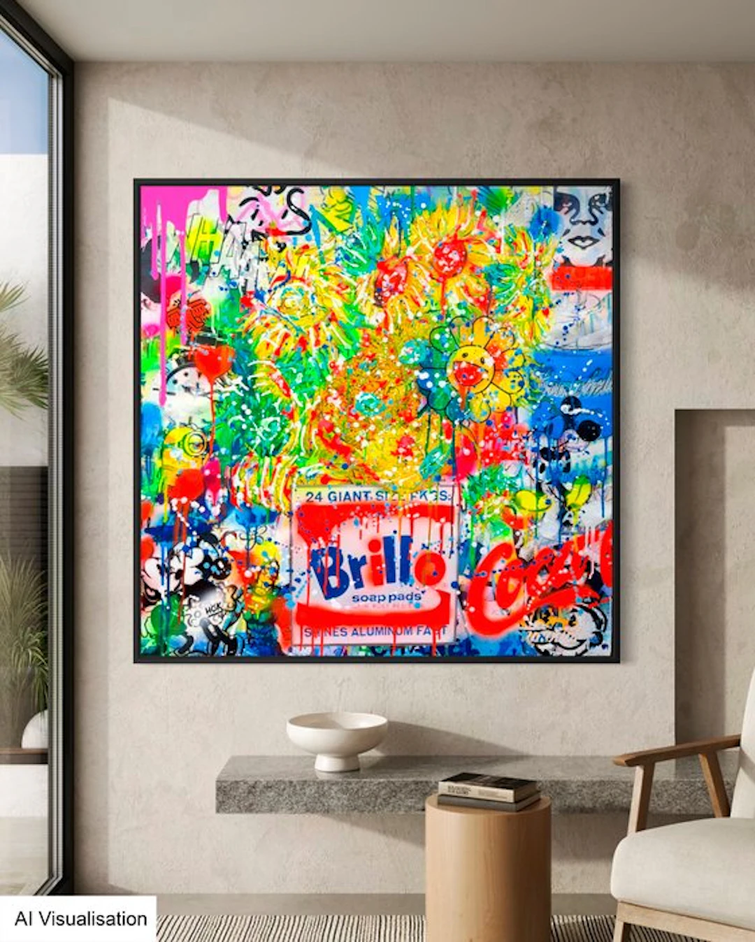 HÖK (1984) - Brillo Box & Van Gogh Flowers - Square Extra Large XXXL