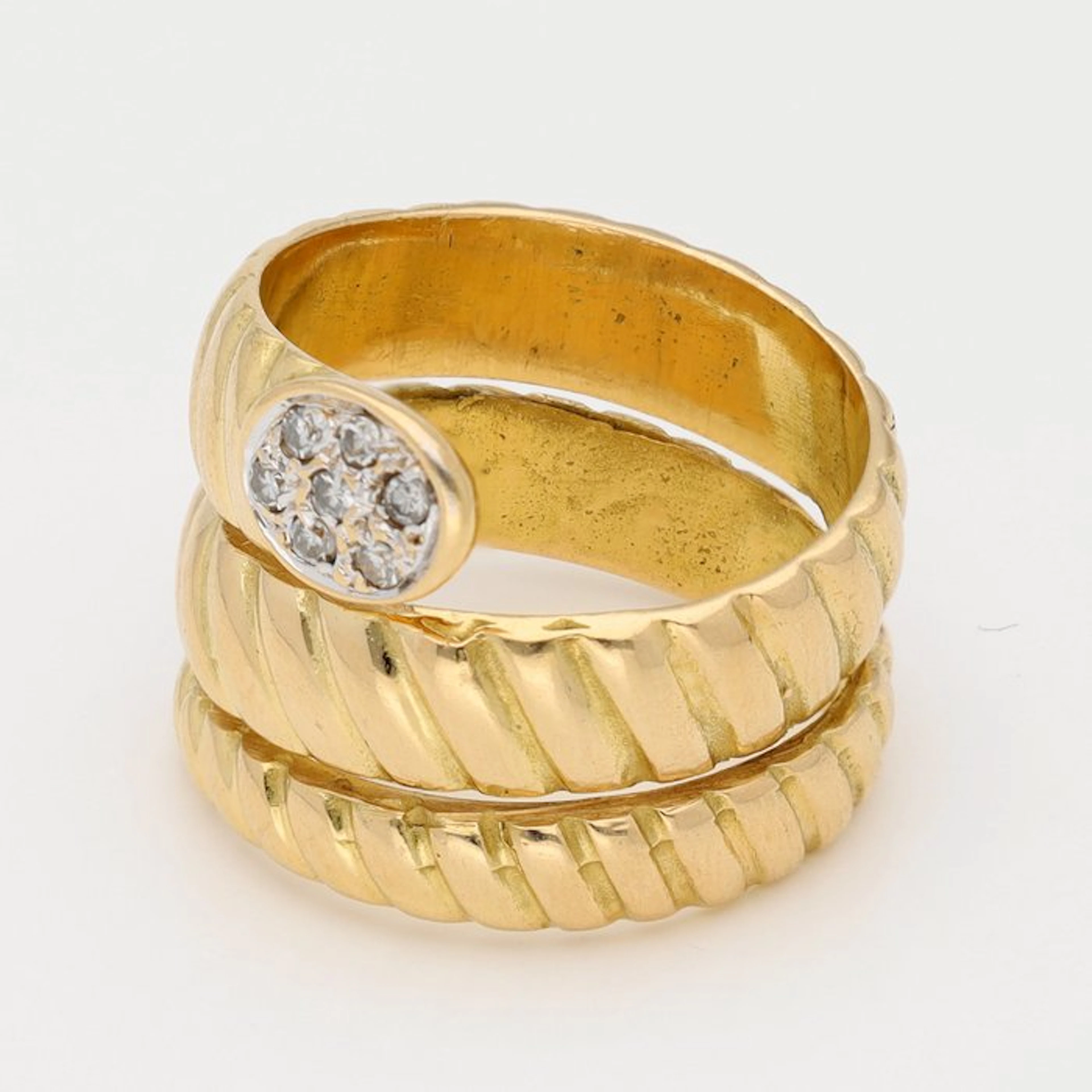 Ring - 18 kt. Yellow gold Diamond (Natural)