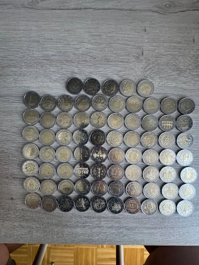Europe. 2 Euro Various Years (75 coins)