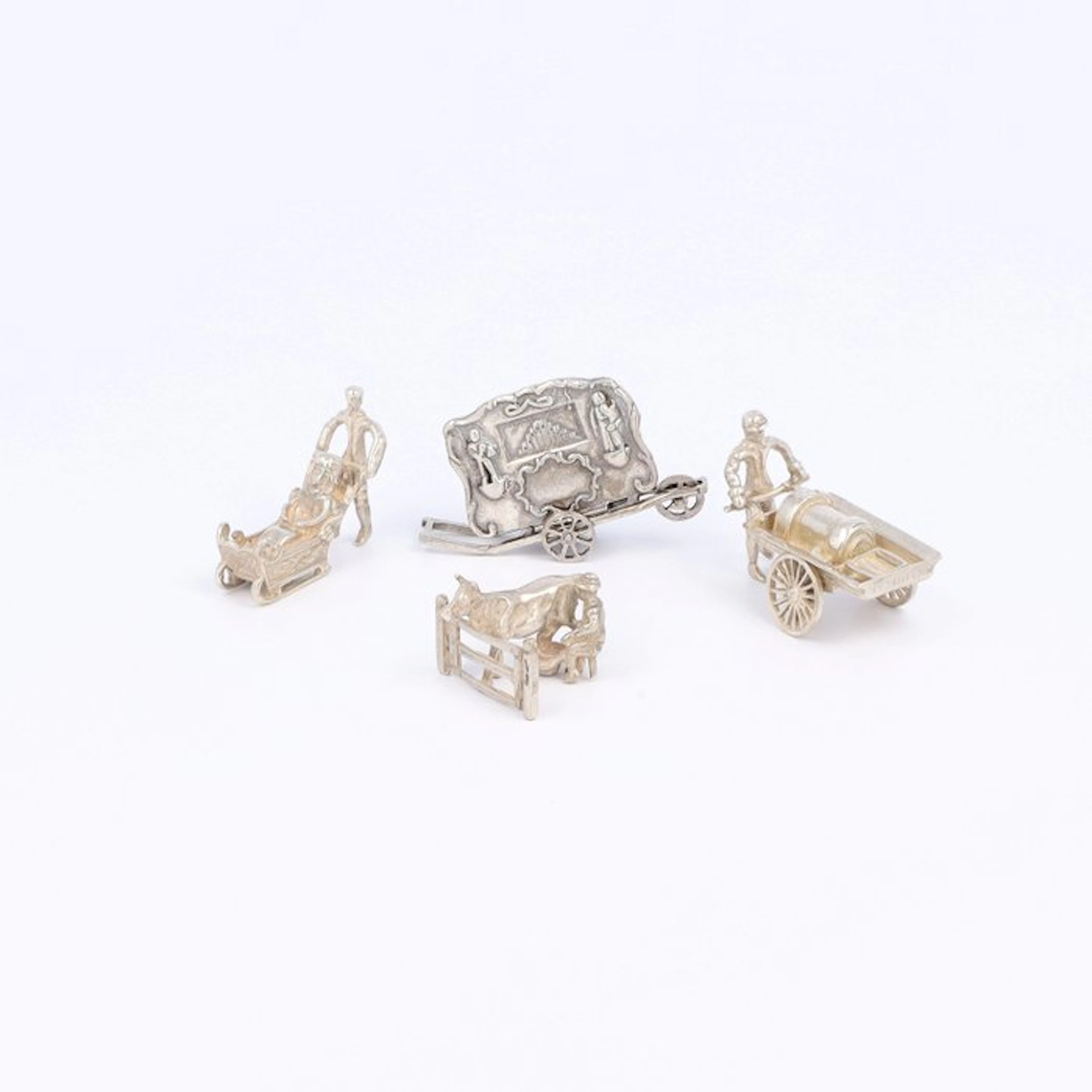O.a. C.A. Stout - Figuren - Figurine (4) - .835 silver