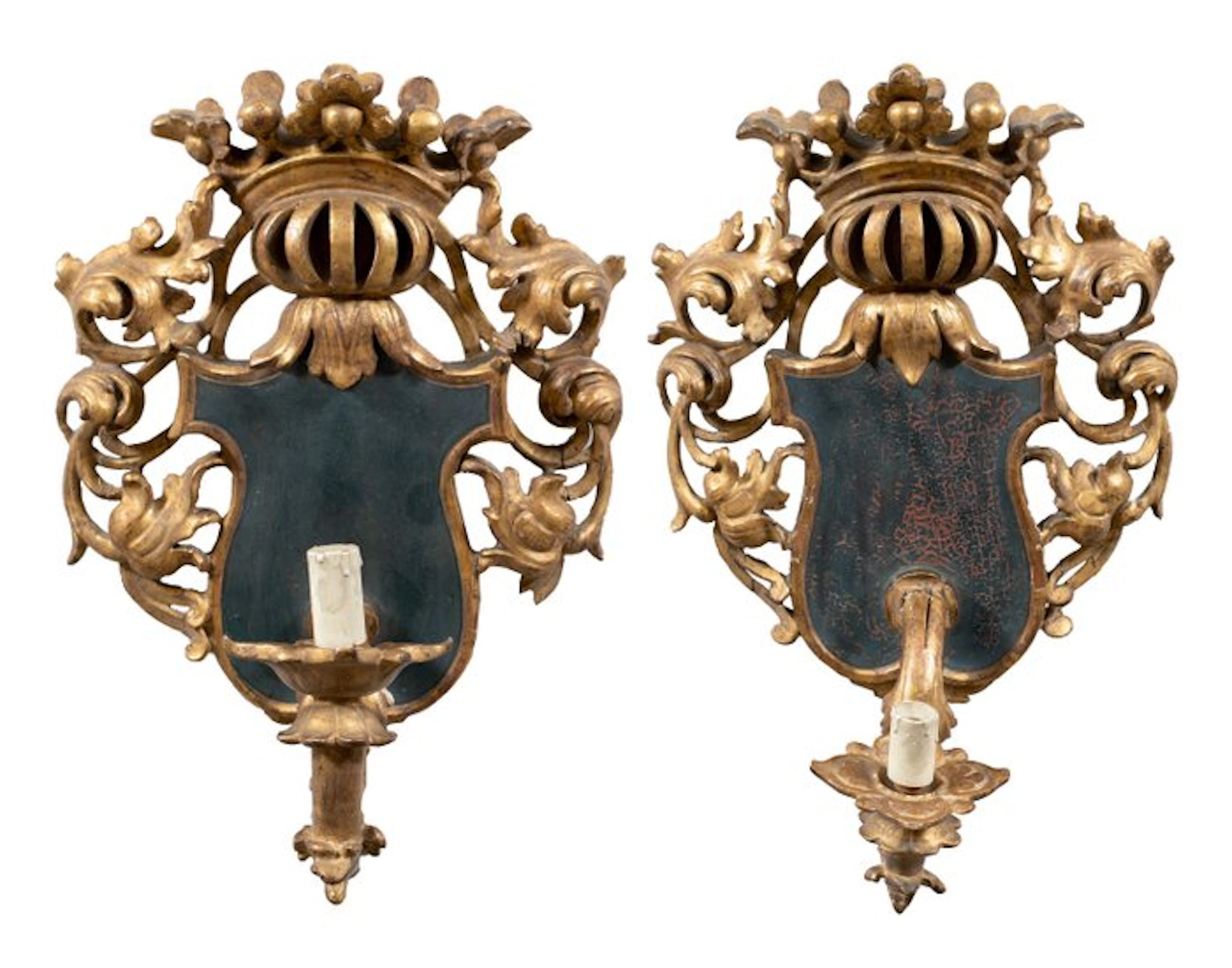 Wall sconce - Gilt wood