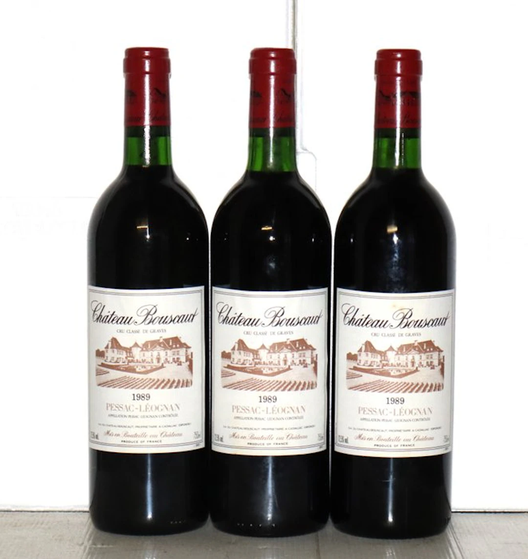 1989 Château Bouscaut - Pessac-Léognan Grand Cru Classé - 3 Bottles (0.75L)