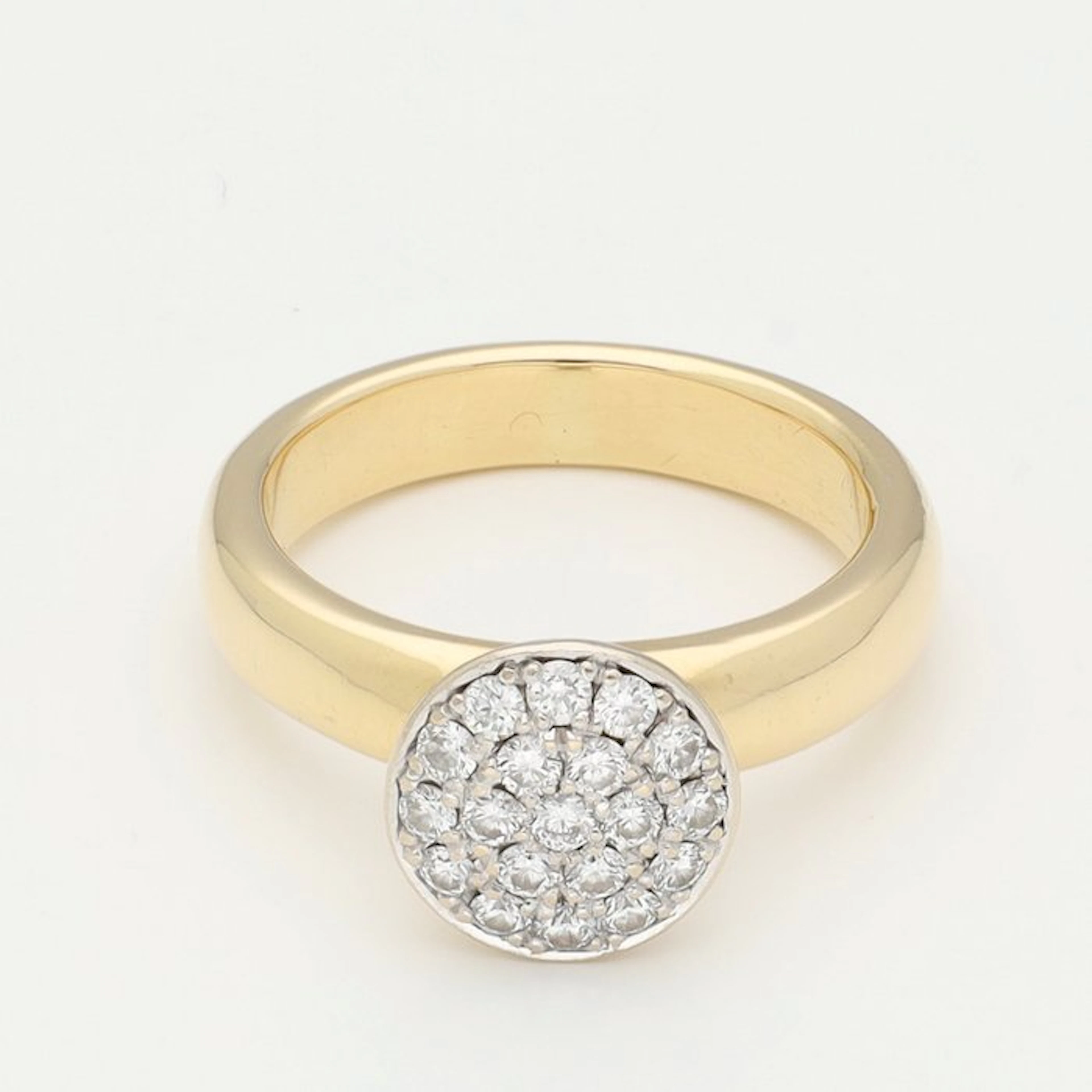 Ring - 18 kt. Yellow gold, White gold Diamond (Natural)