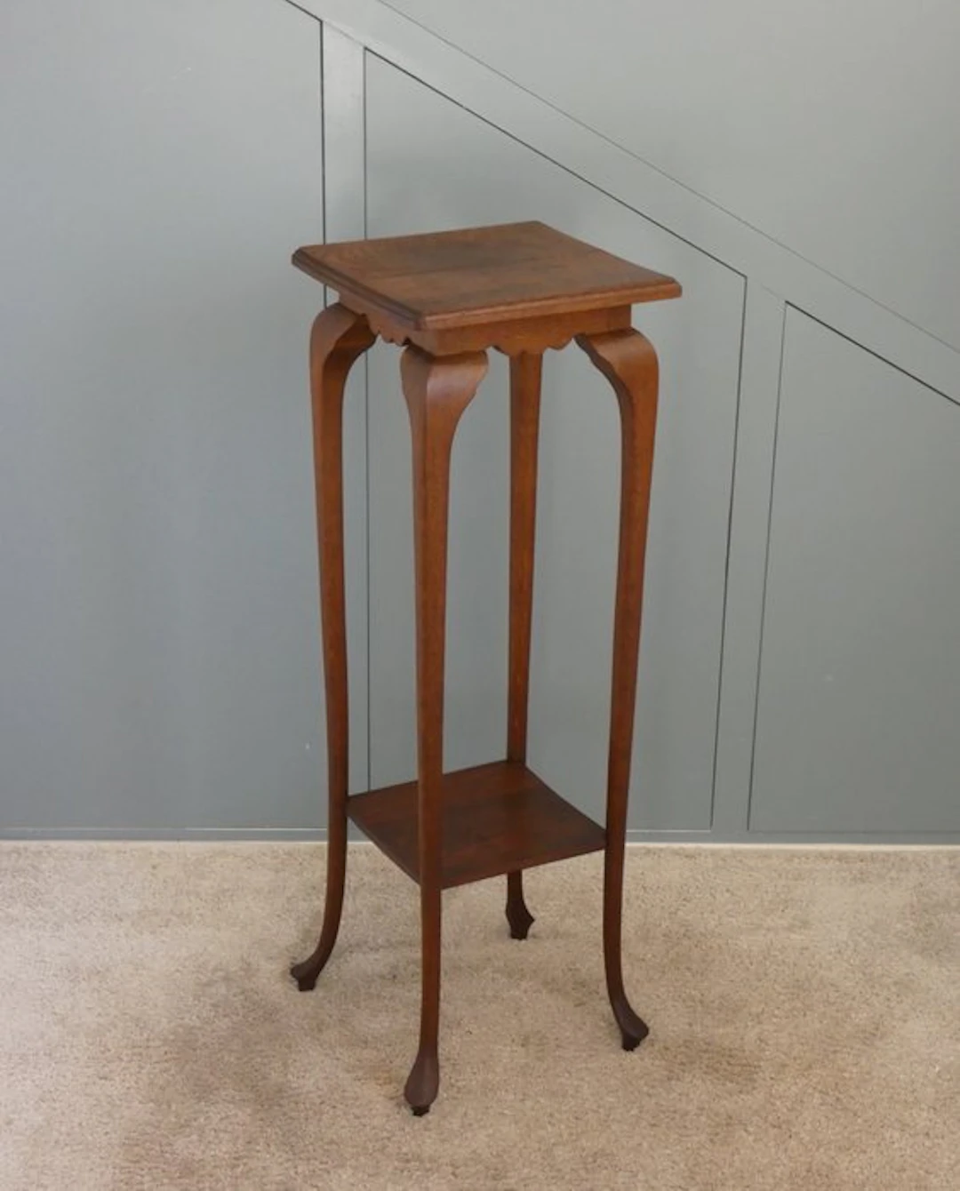 Plant table - Tall Side Table - oak wood