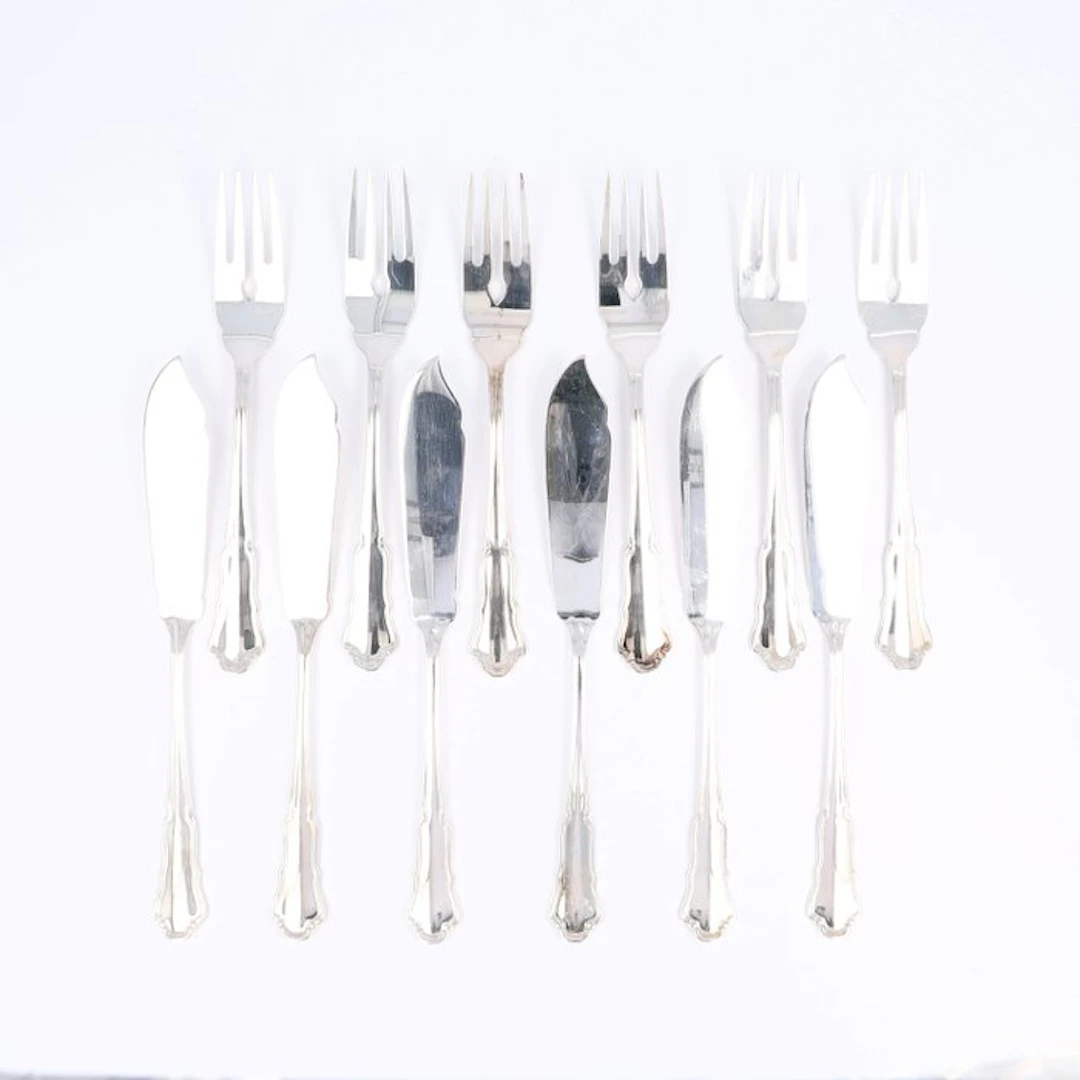 Wilkens & Söhne model: 'Dresdner Barock' - Fish cutlery...