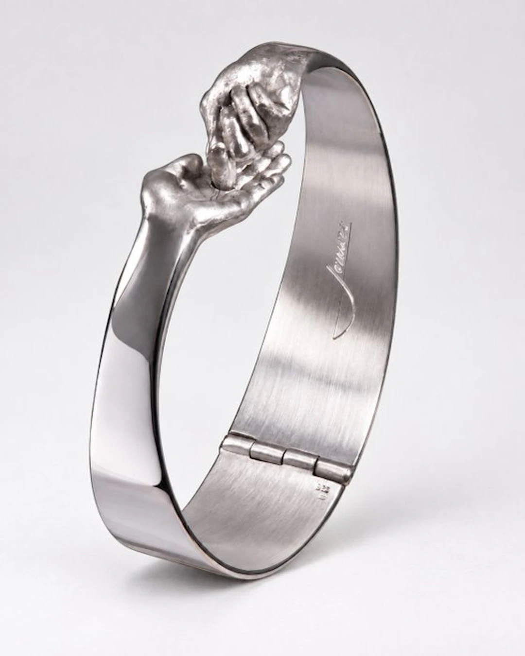 Lorenzo Quinn (1966) - Sculpture, Dar y Tomar / Give and Take - 6 cm - Silver