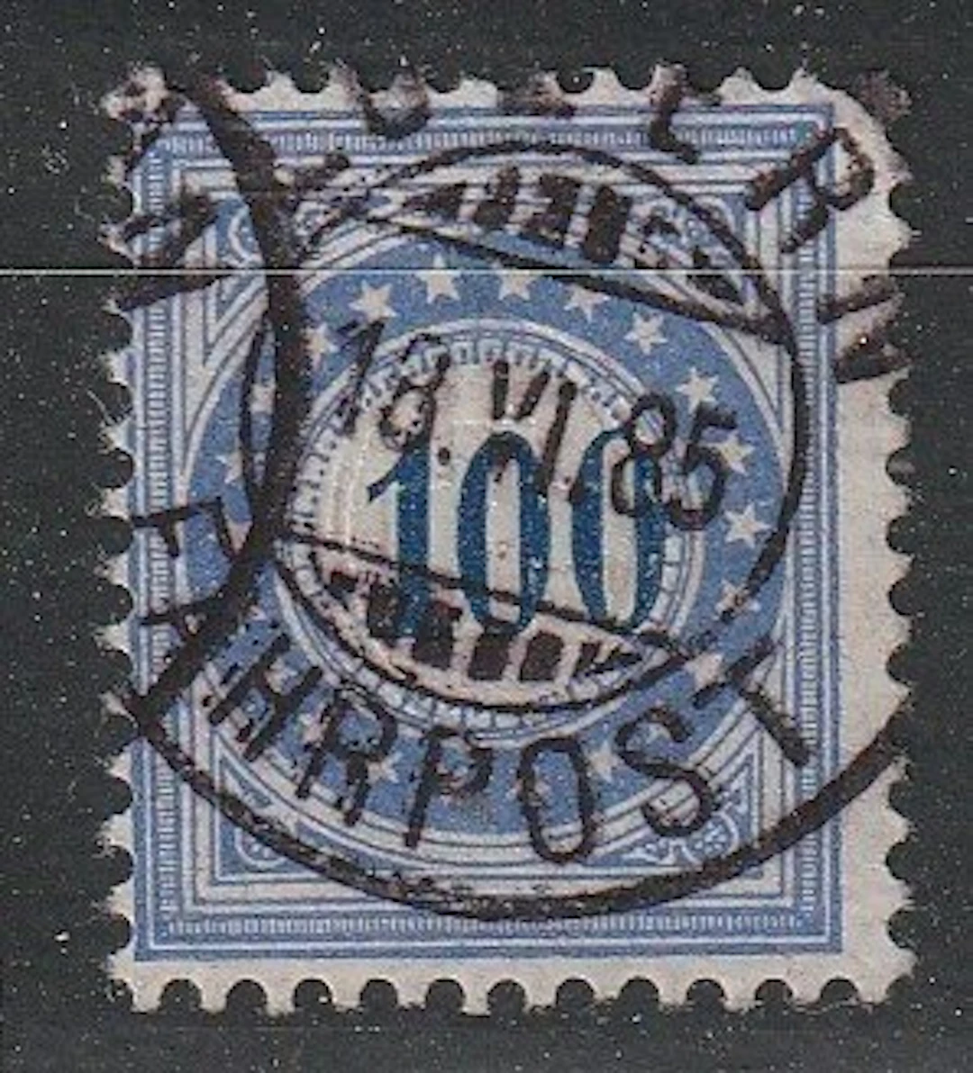 Switzerland 1882 - Postage stamp on fiber paper.