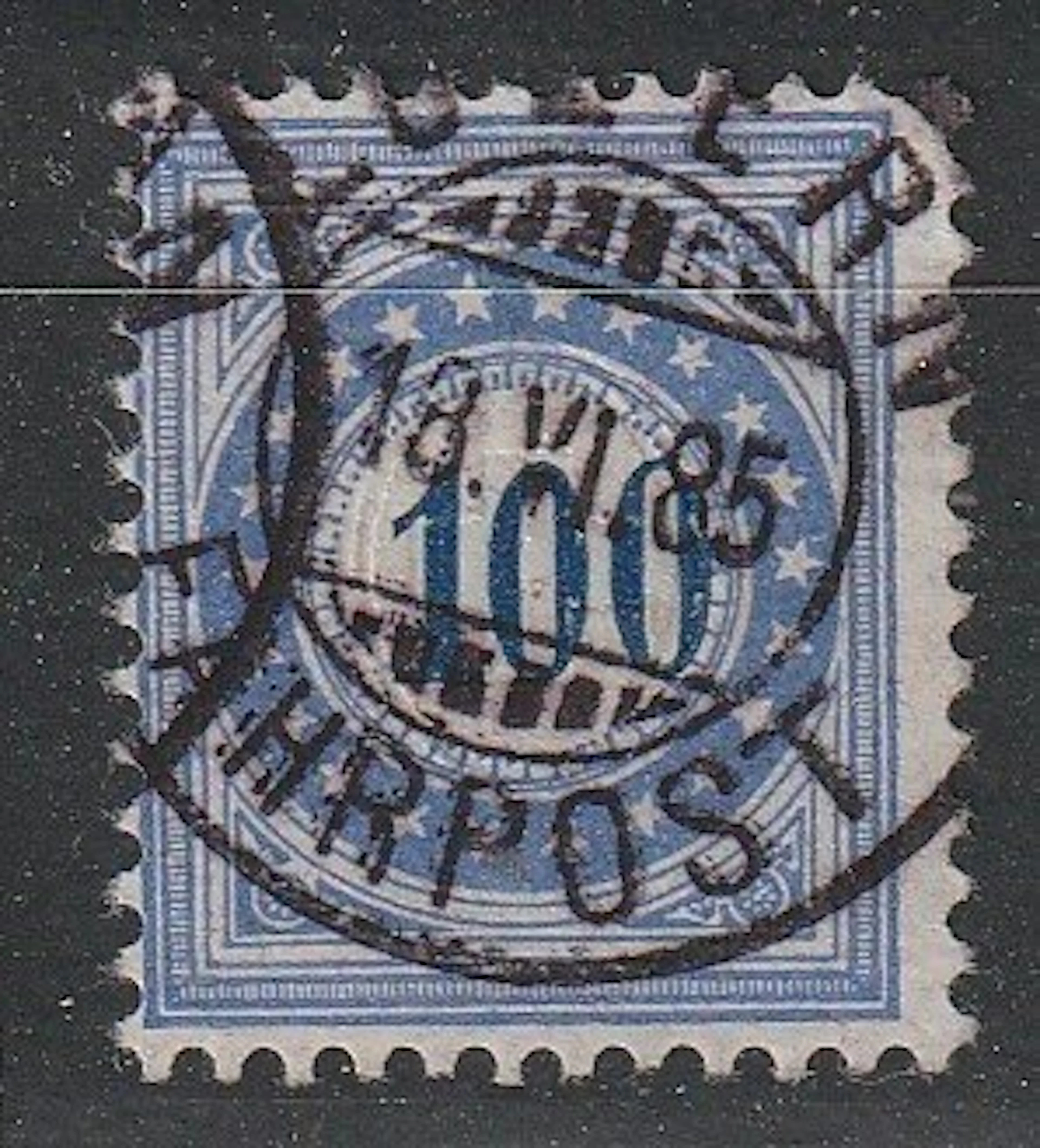Switzerland 1882 - Postage stamp on fiber paper.