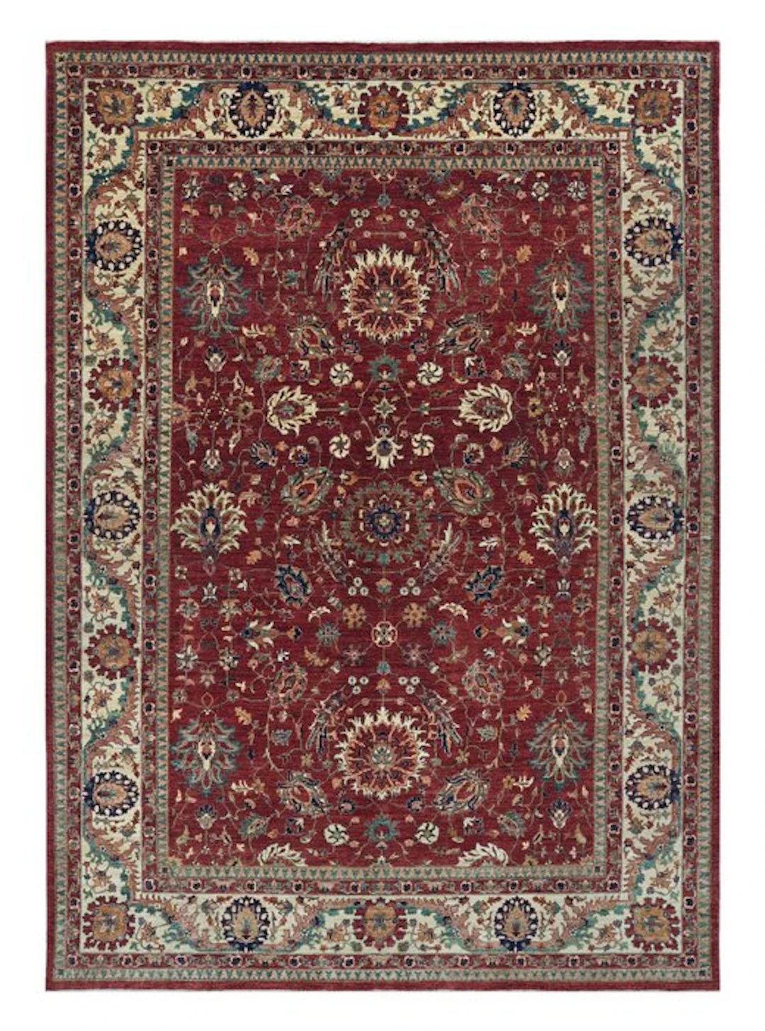Hand-knotted designer rug with Sarouck pattern – New - Rug - 344 cm - 241 cm
