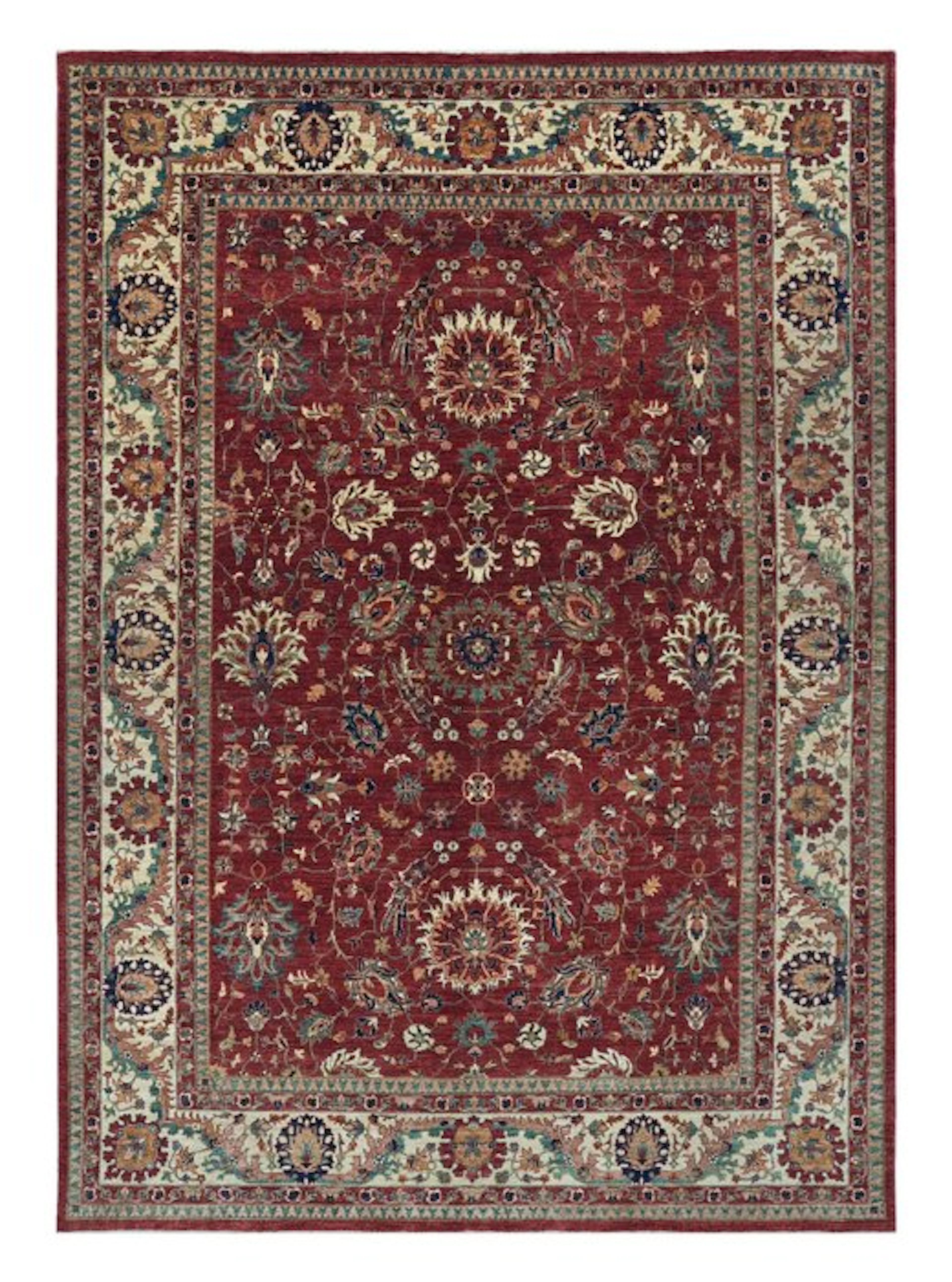 Hand-knotted designer rug with Sarouck pattern – New - Rug - 344 cm - 241 cm