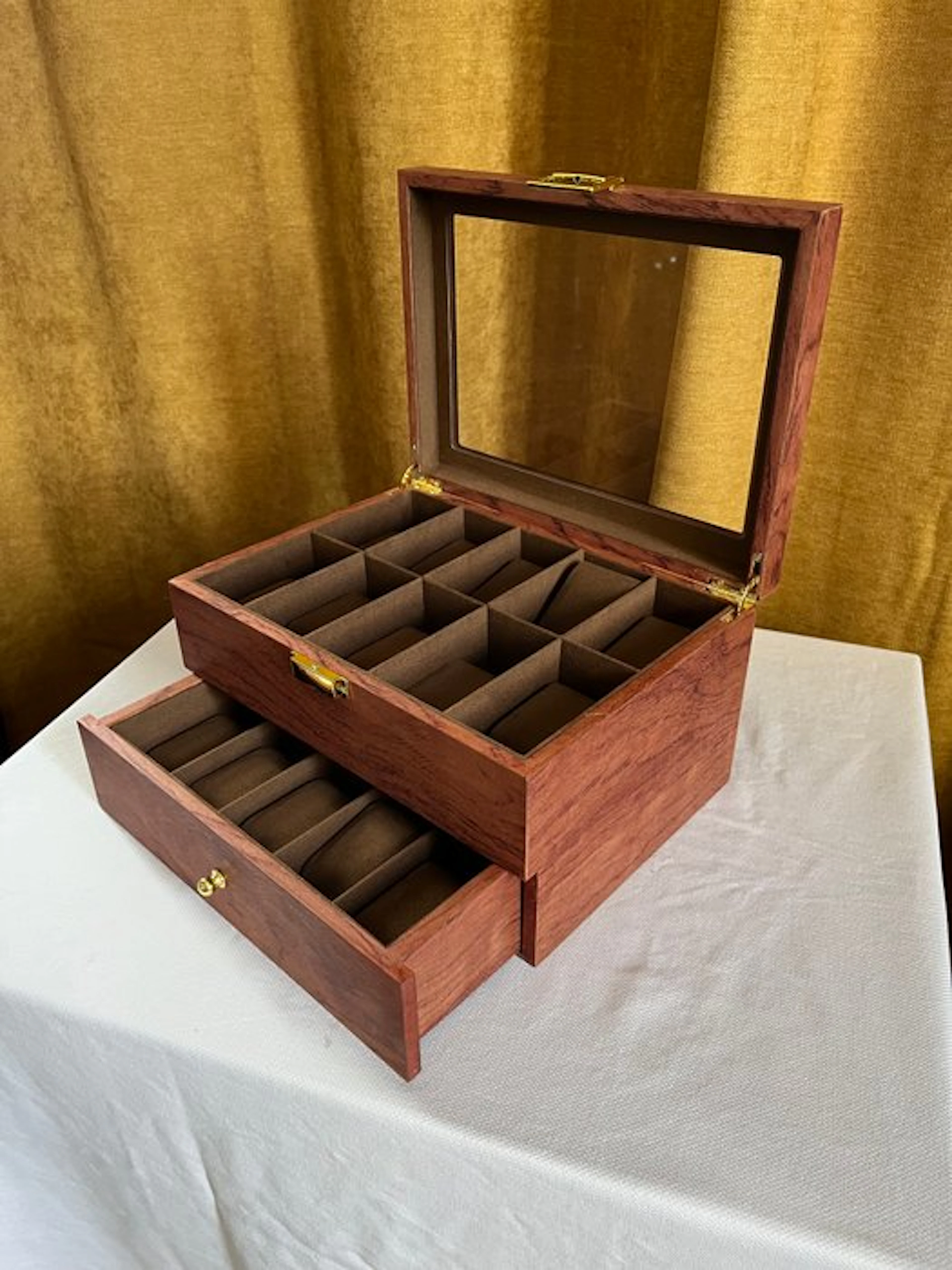 Boite a montres - 2 Niveaux - Jewellery box - Wood