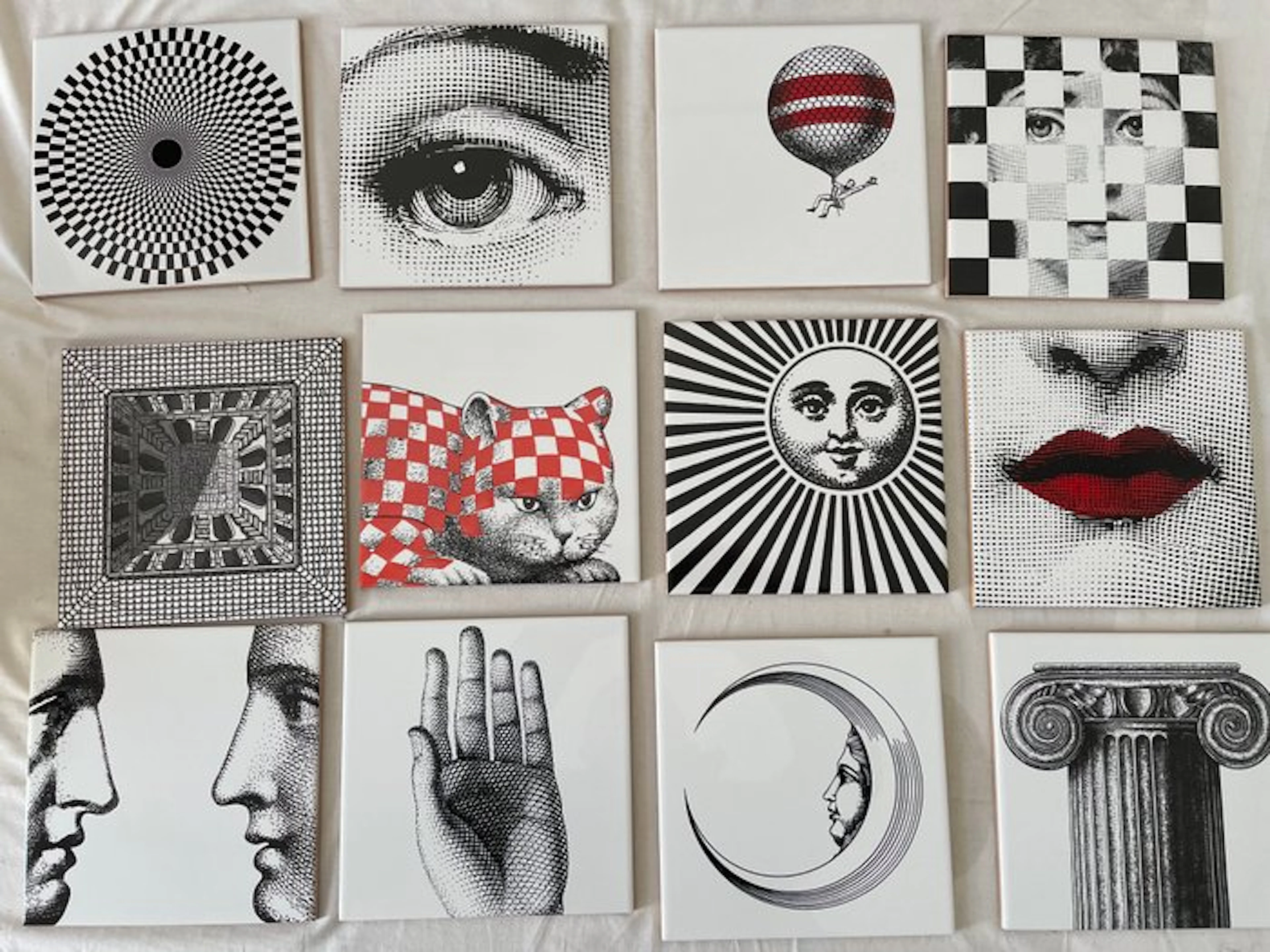 Tile (12) - Bardelli ceramiche - Piero Fornasetti - 2000-2010 - Fornasettiane